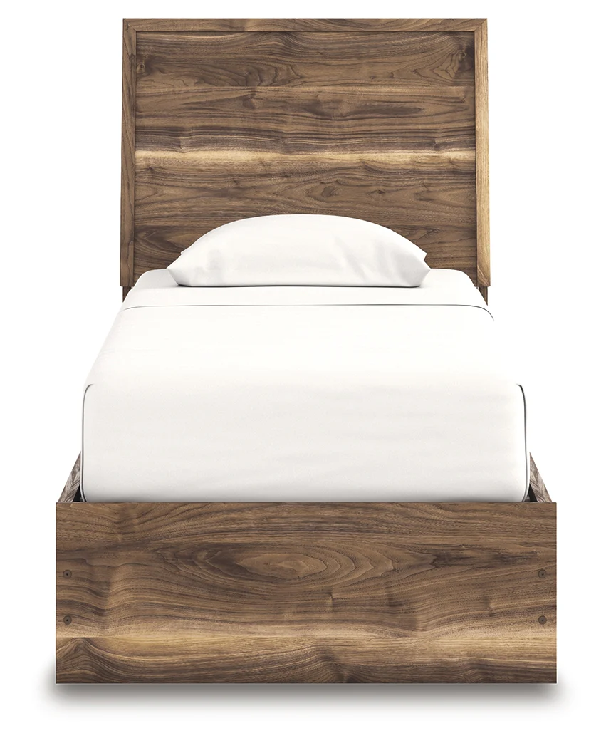 Chirason Brown Twin Panel Bed with Storage - Image 3