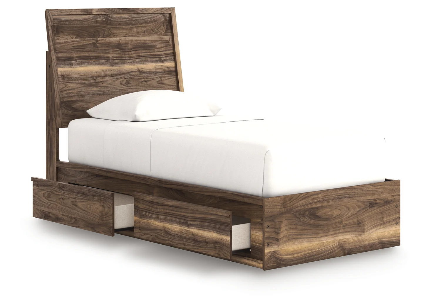 Chirason Brown Twin Panel Bed with Storage - Image 4