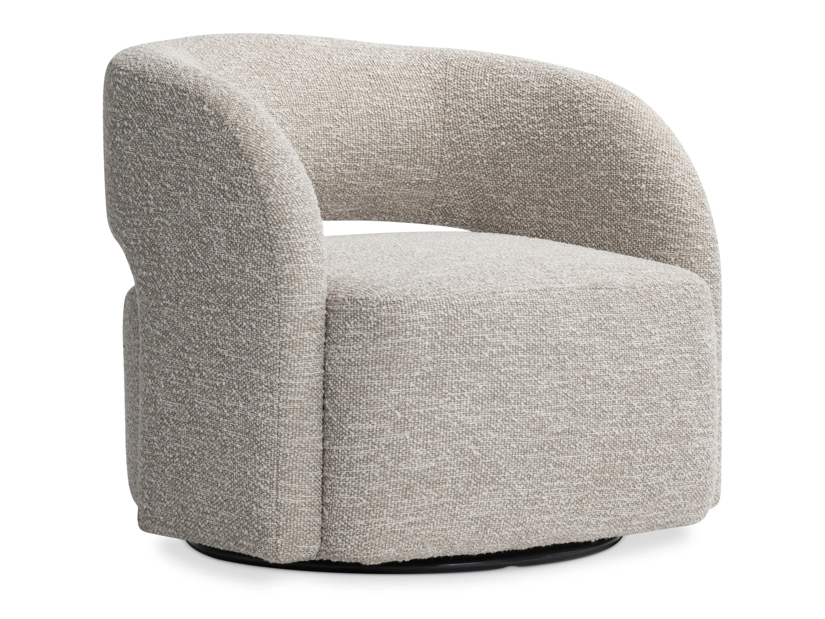 Chloe Beige/Tan Fabric Swivel Chair