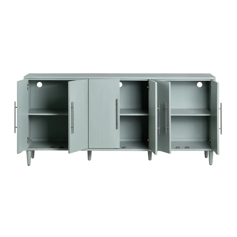 Chloe Green Six Door Sideboard - Image 7