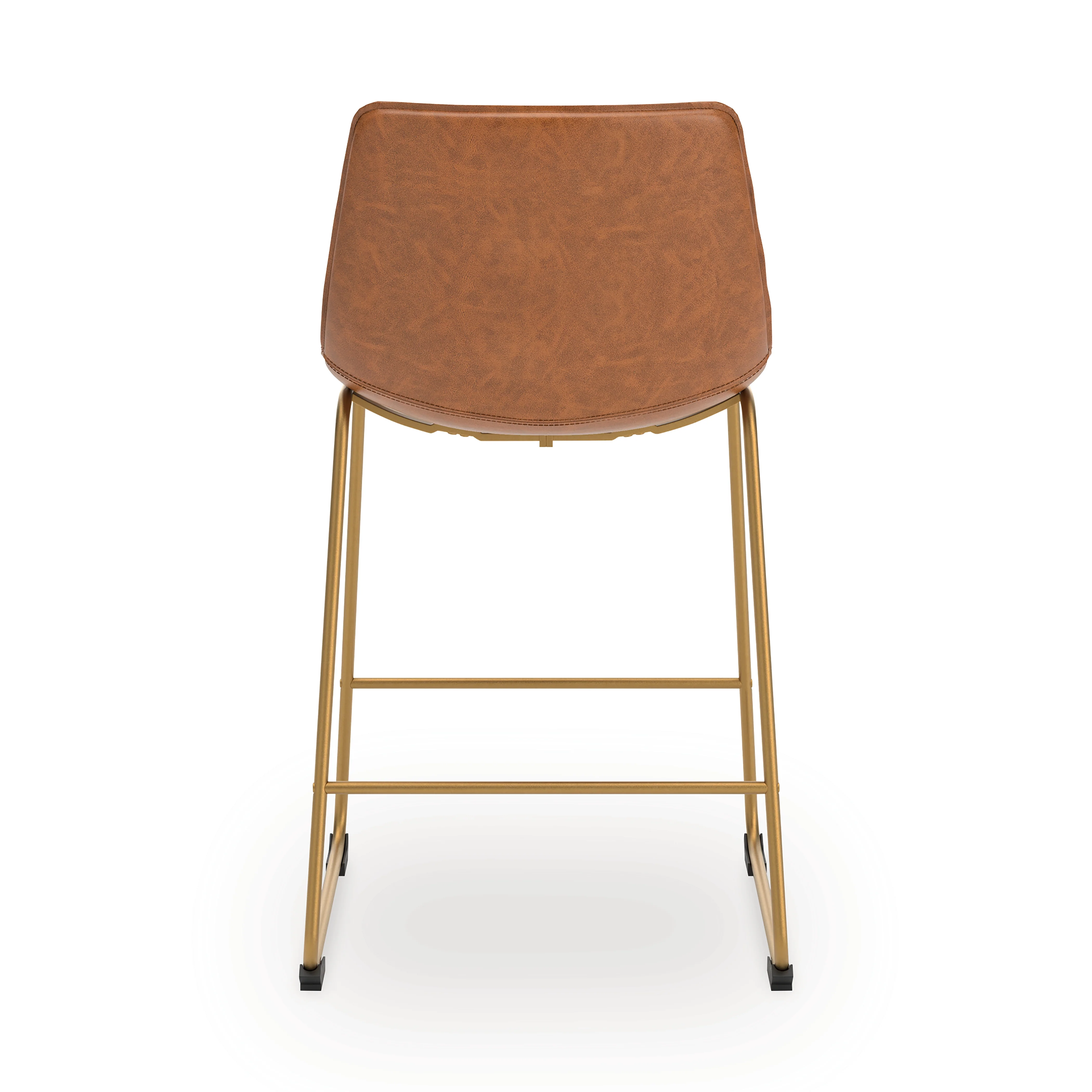 Ciabori Brown/Gold Upholstered Barstool (Set of 2) - Image 5