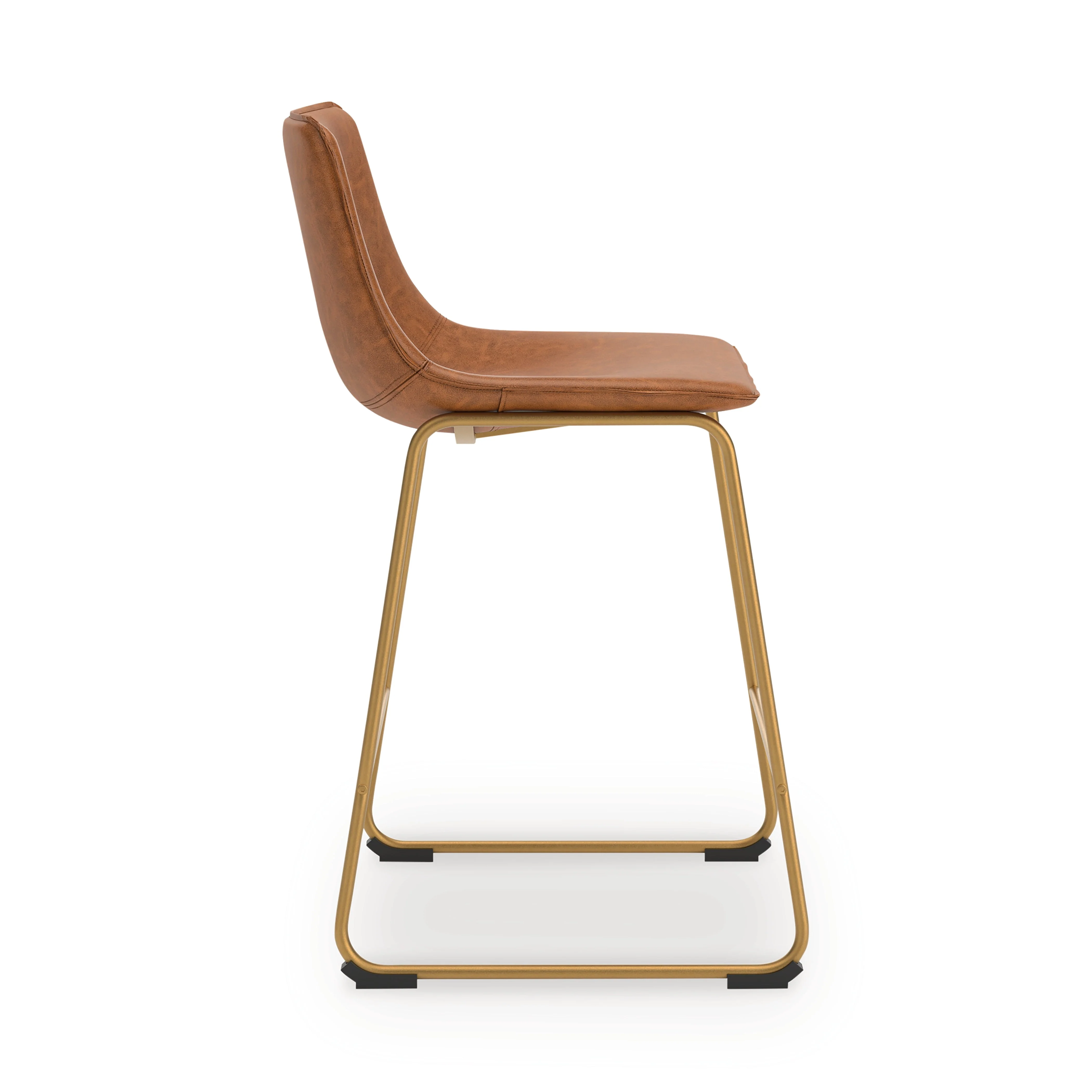 Ciabori Brown/Gold Upholstered Barstool (Set of 2) (Online Special Price) - Image 4