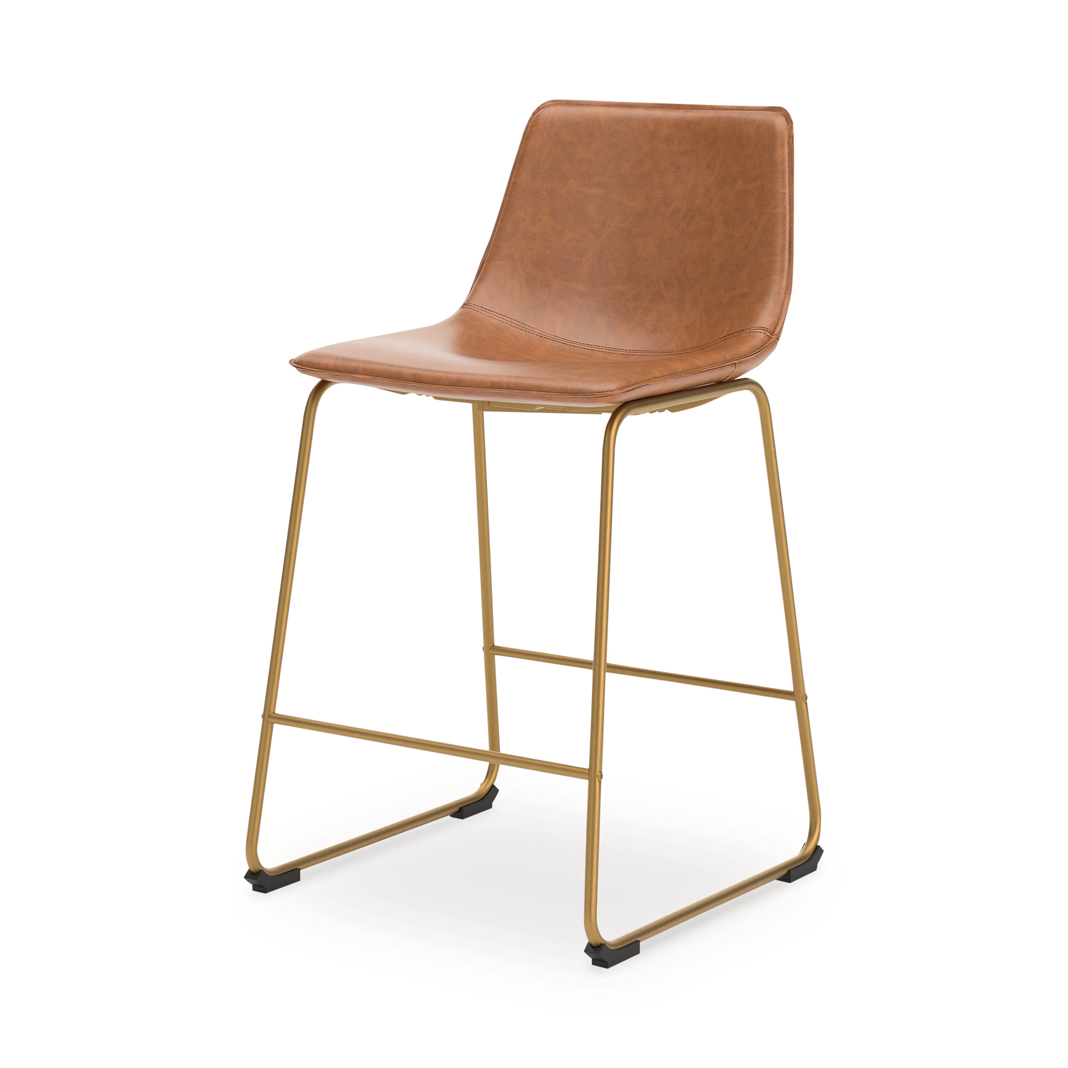 Ciabori Brown/Gold Upholstered Barstool (Set of 2) (Online Special Price) - Image 7