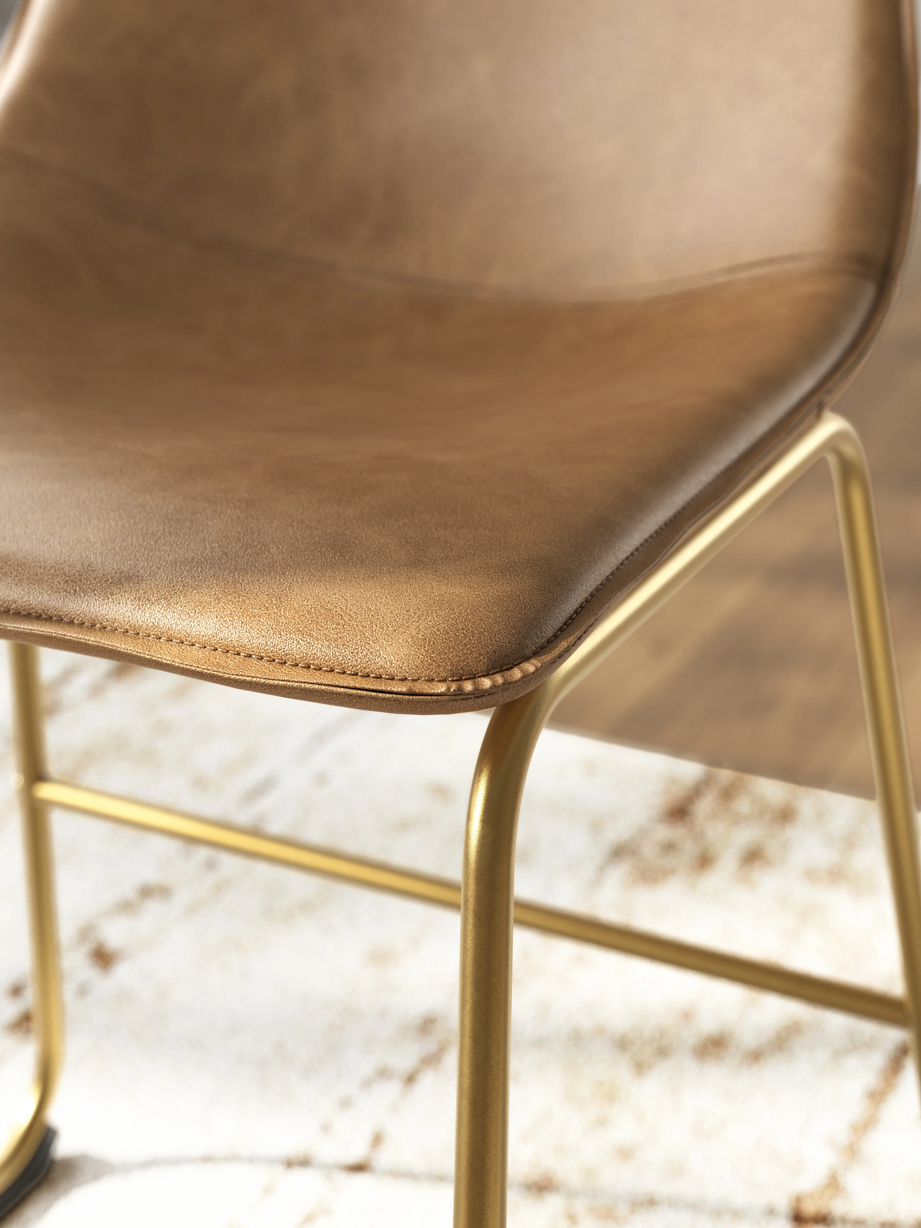 Ciabori Toast/Gold Dining UPH Side Chair (Set of 2) - Image 8