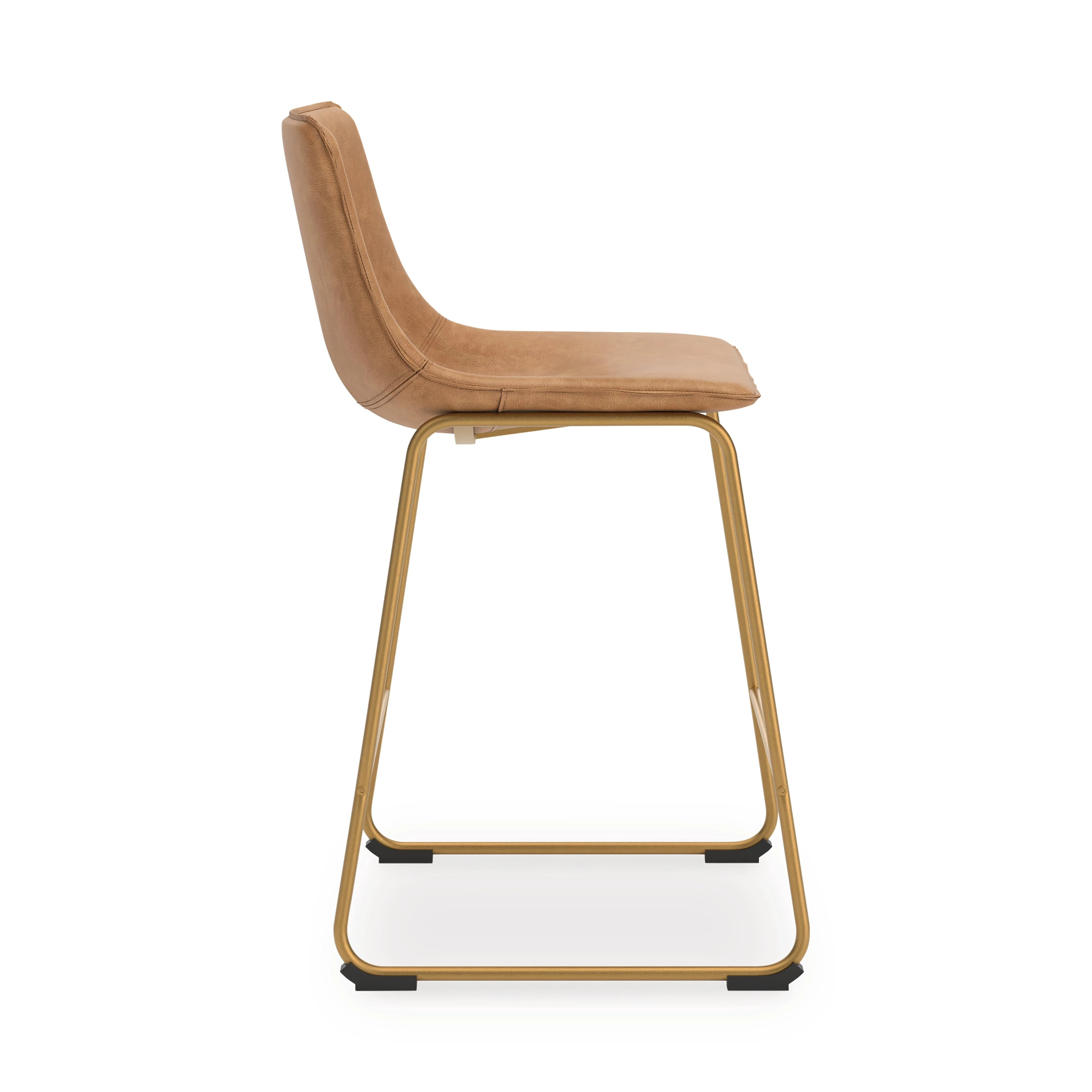 Ciabori Toast/Gold Upholstered Barstool (Set of 2) (Online Special Price) - Image 4