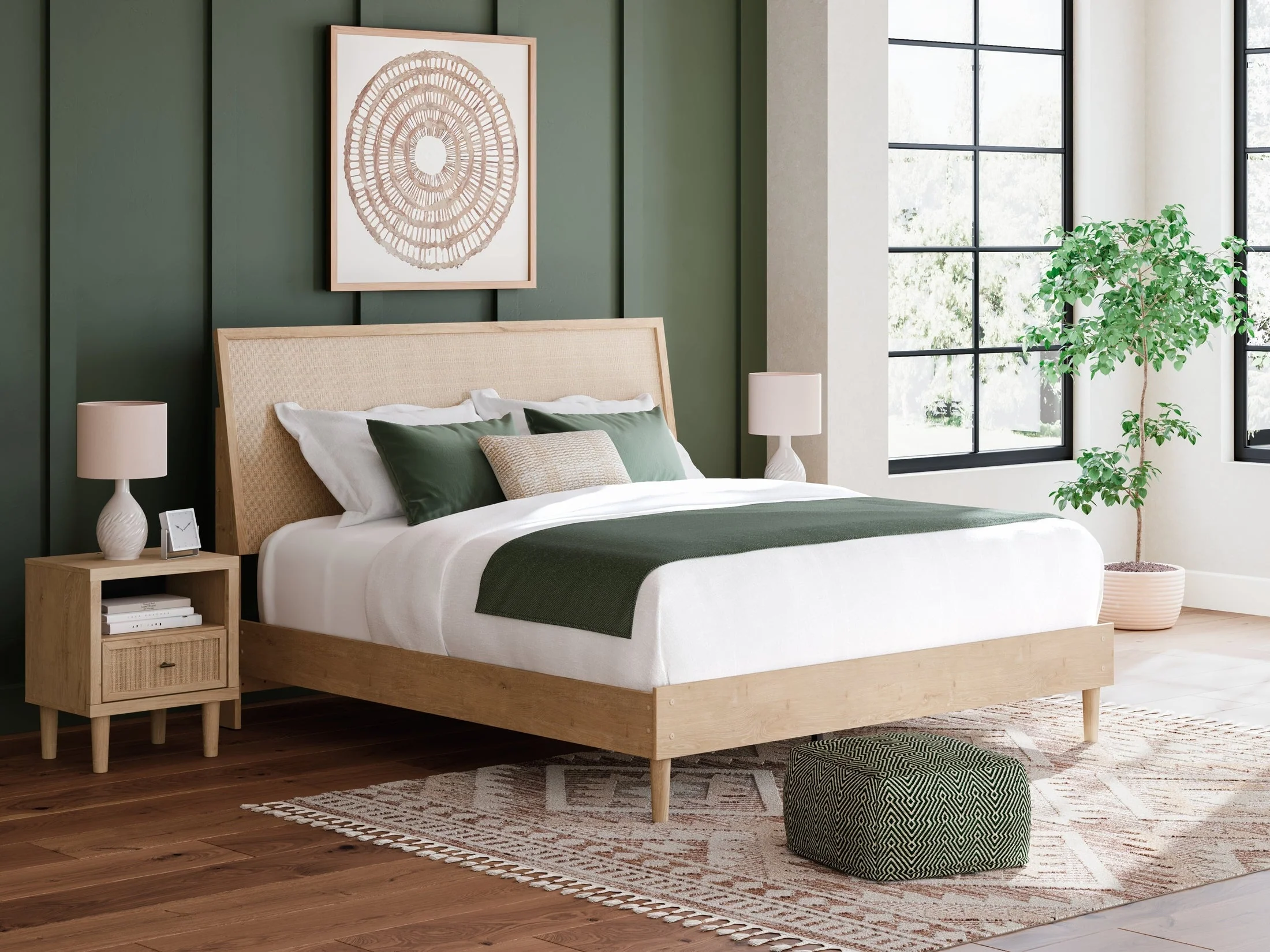 Cielden Two-tone King Panel Bed (Online Special Price)