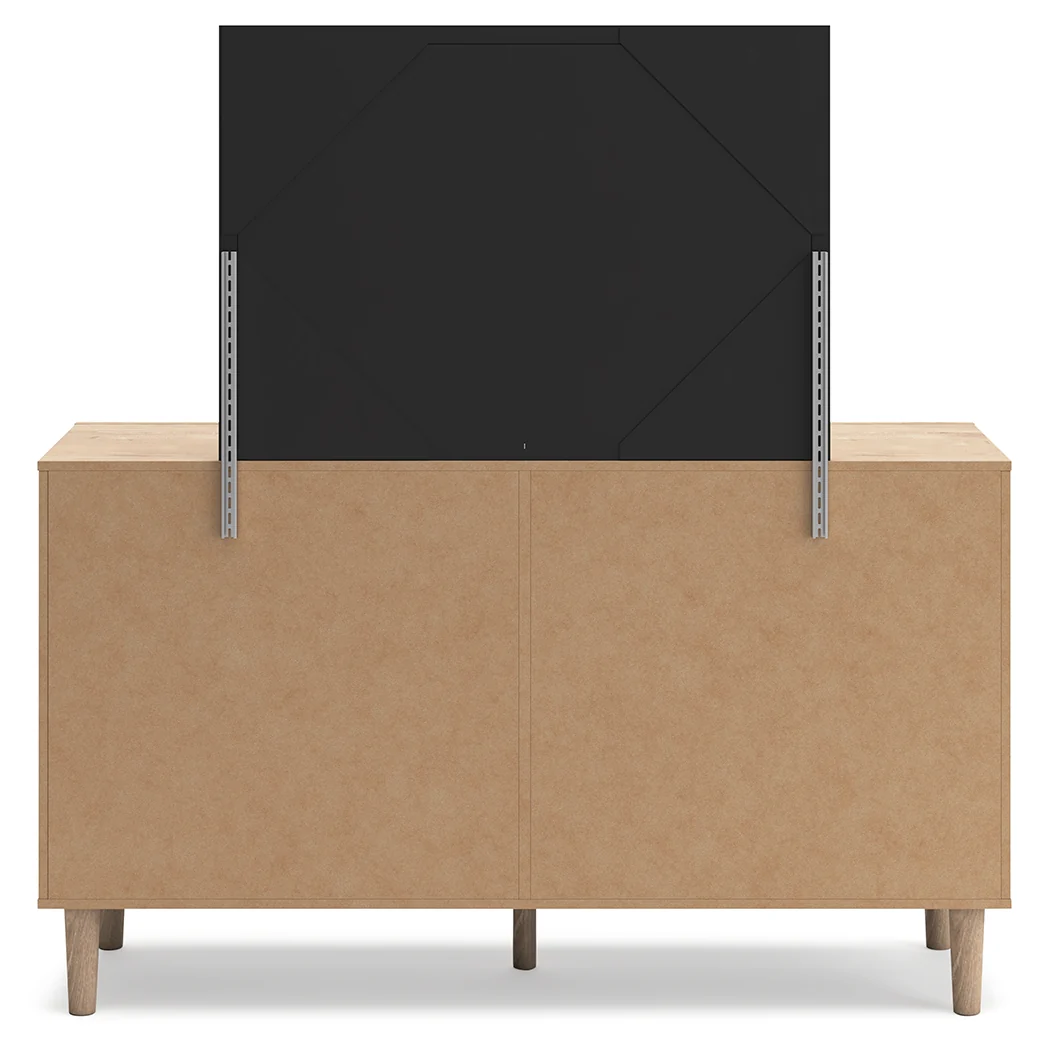Cielden Two-tone/Soft Gray Queen Upholstered Bed, Dresser and Mirror (Online Special Price) - Image 6