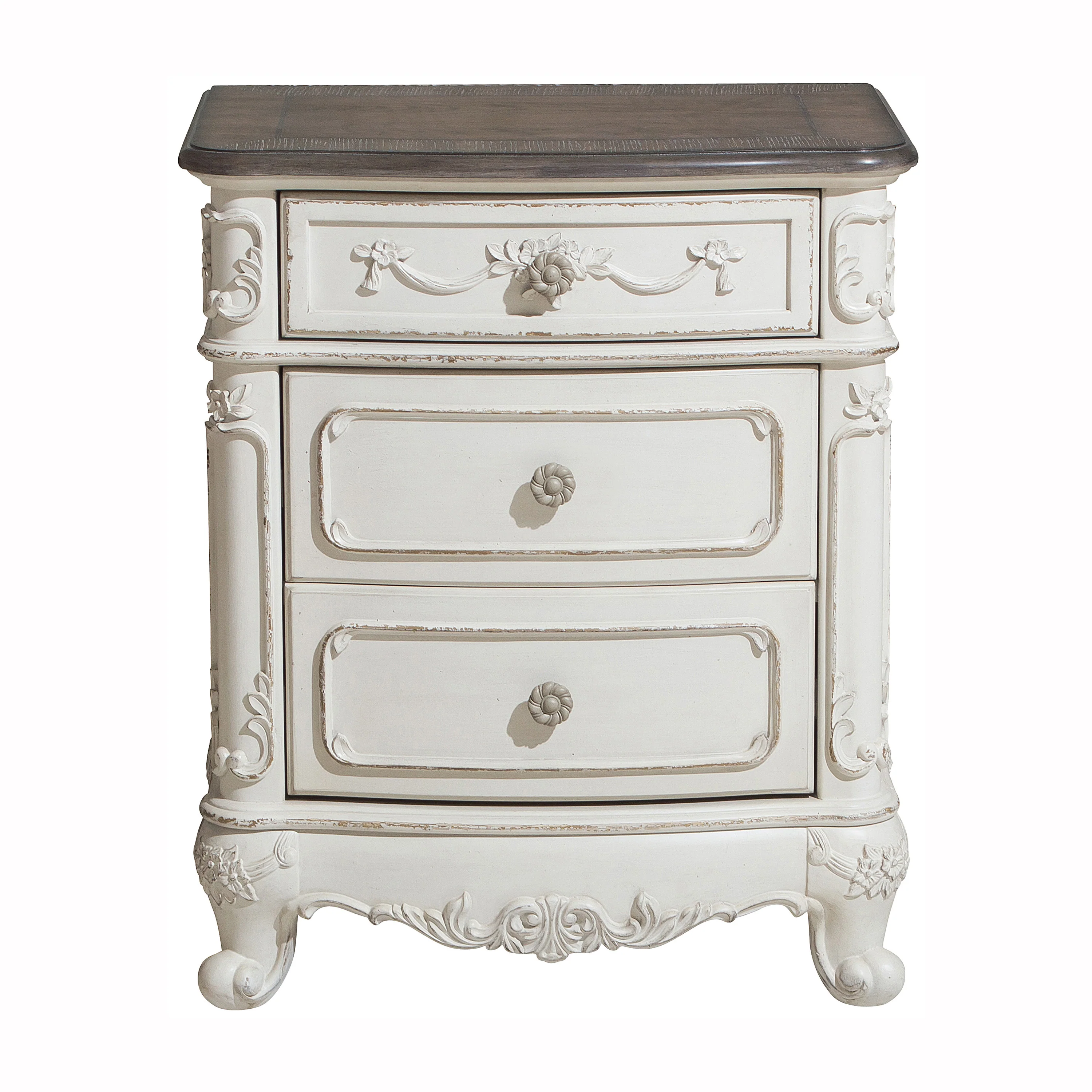 Cinderella Antique White 4-piece Queen Bedroom Set - Image 2