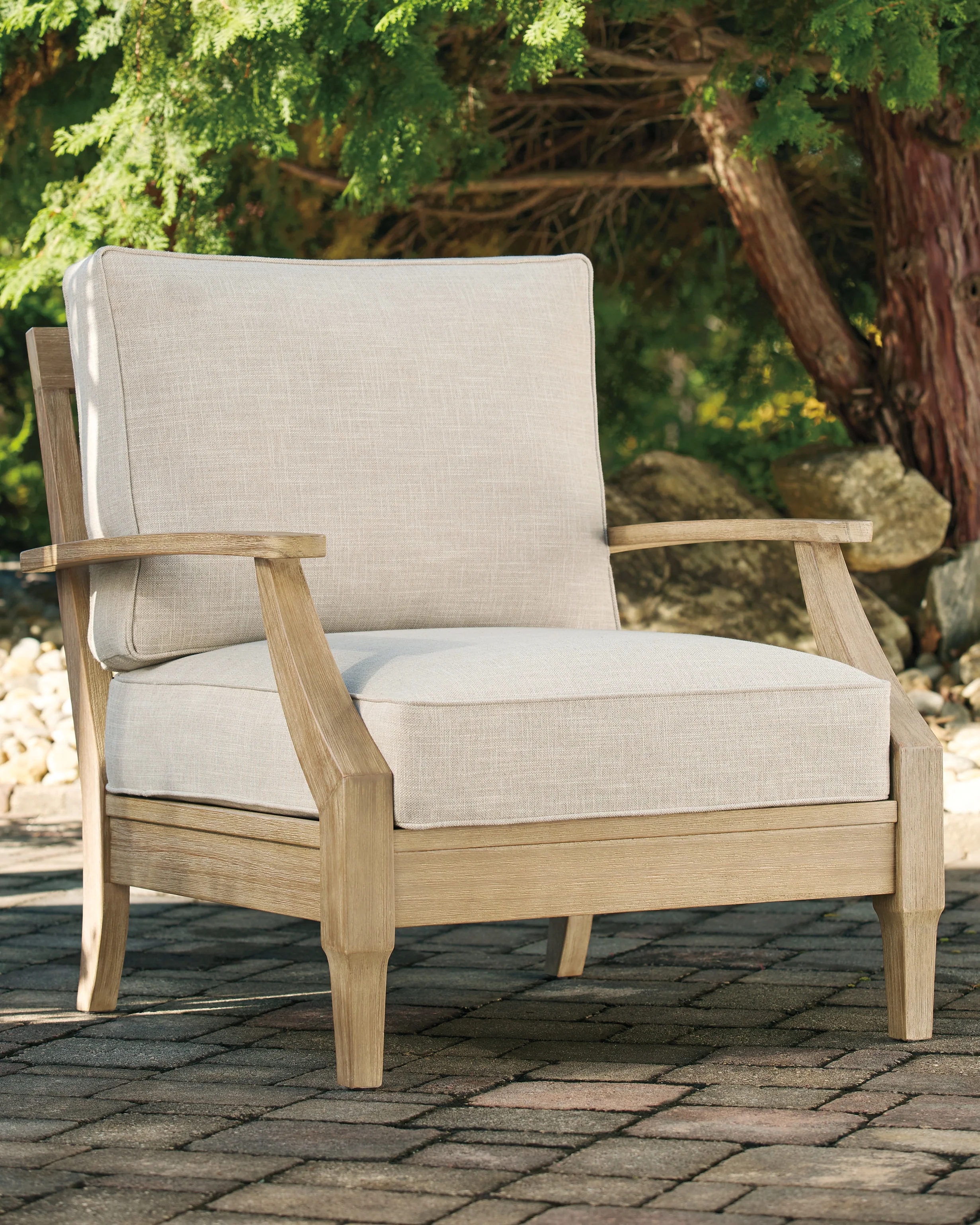 Clare View Beige Outdoor Loveseat and 4 Lounge Chairs - Image 10