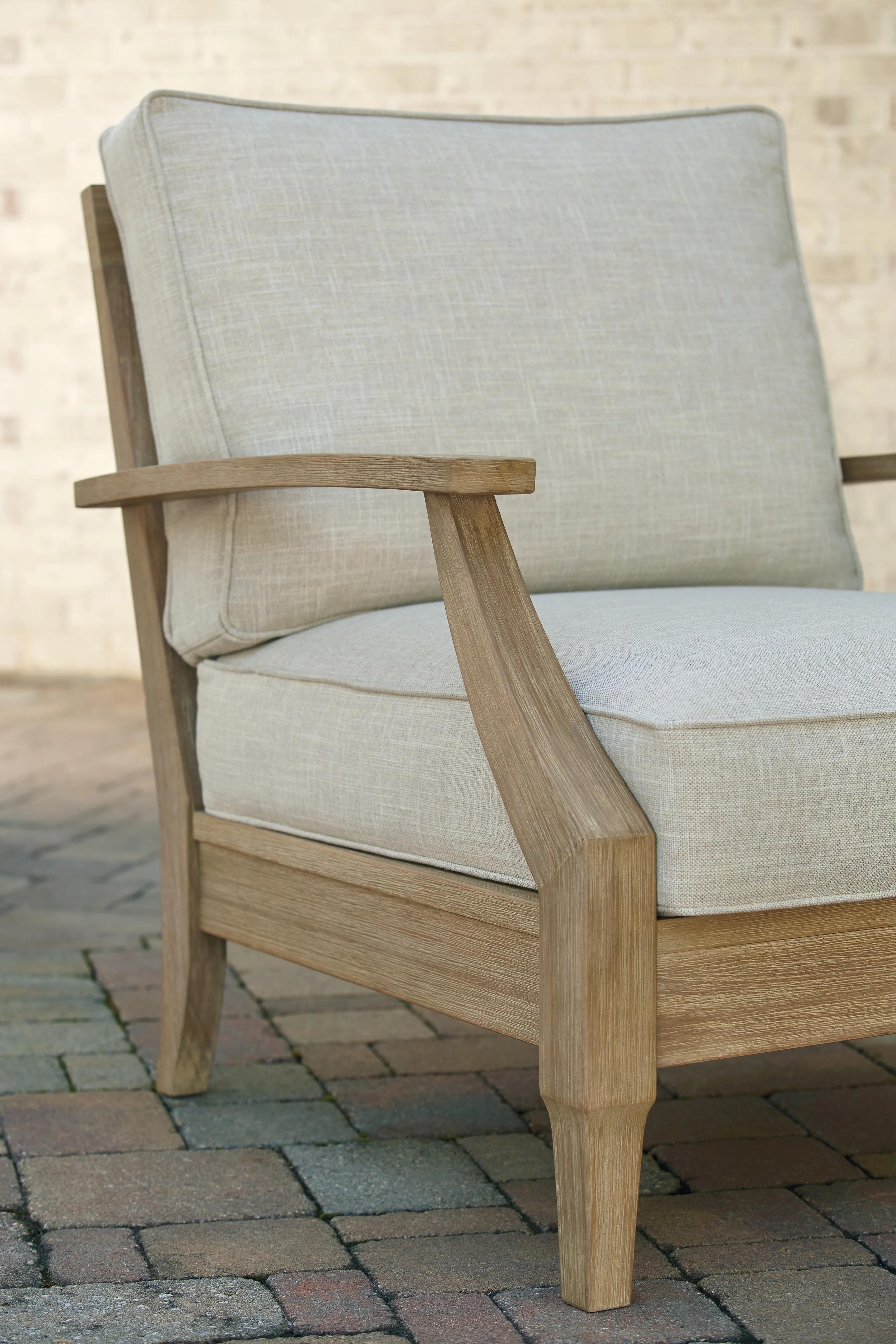 Clare View Beige Outdoor Loveseat and 4 Lounge Chairs - Image 12