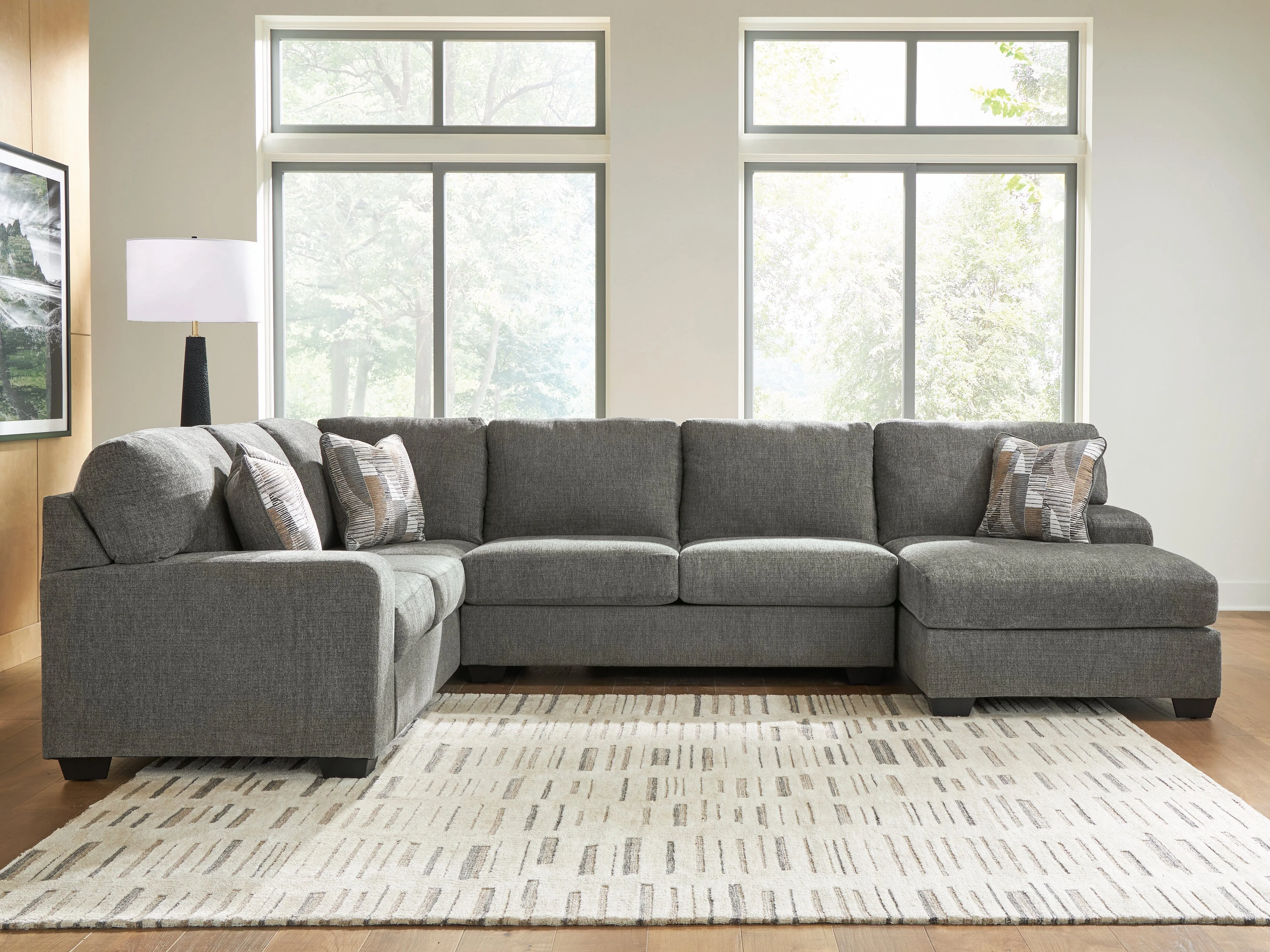 Clarington Greystone 3-Piece Sectional with Right Chaise (Online Special Price)