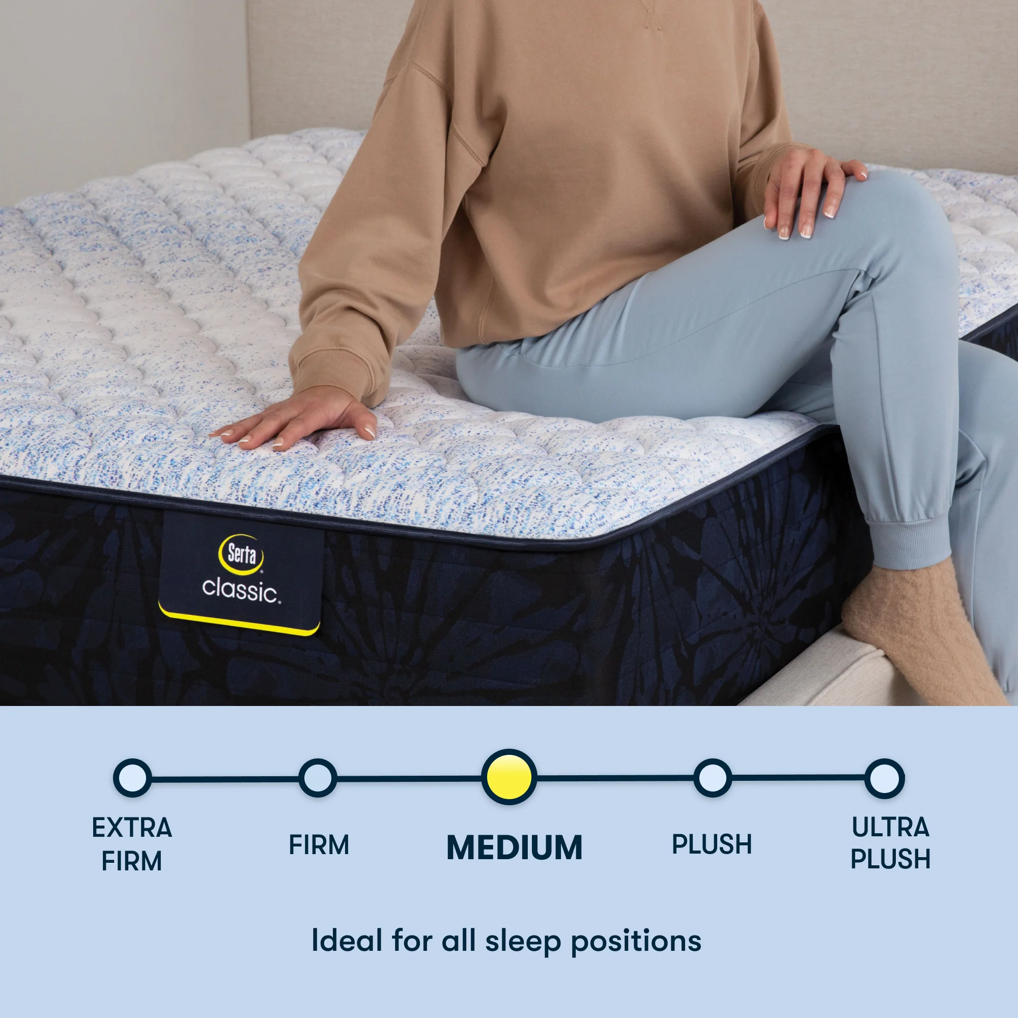 Classic Alden 11.5" Off-White/Multicolor Innerspring Full Medium Mattress - Image 3