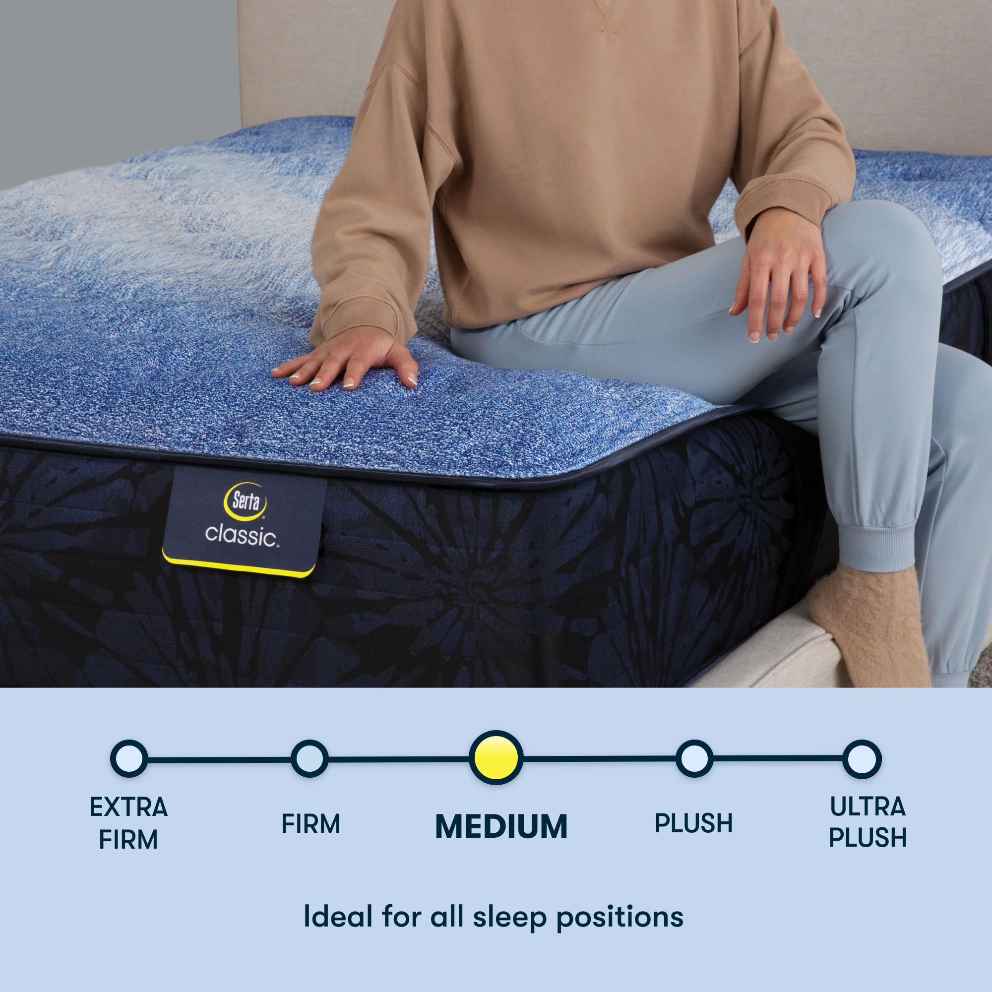 Classic Brecon 13.5" Off-White/Multicolor Innerspring Twin XL Medium Mattress - Image 3