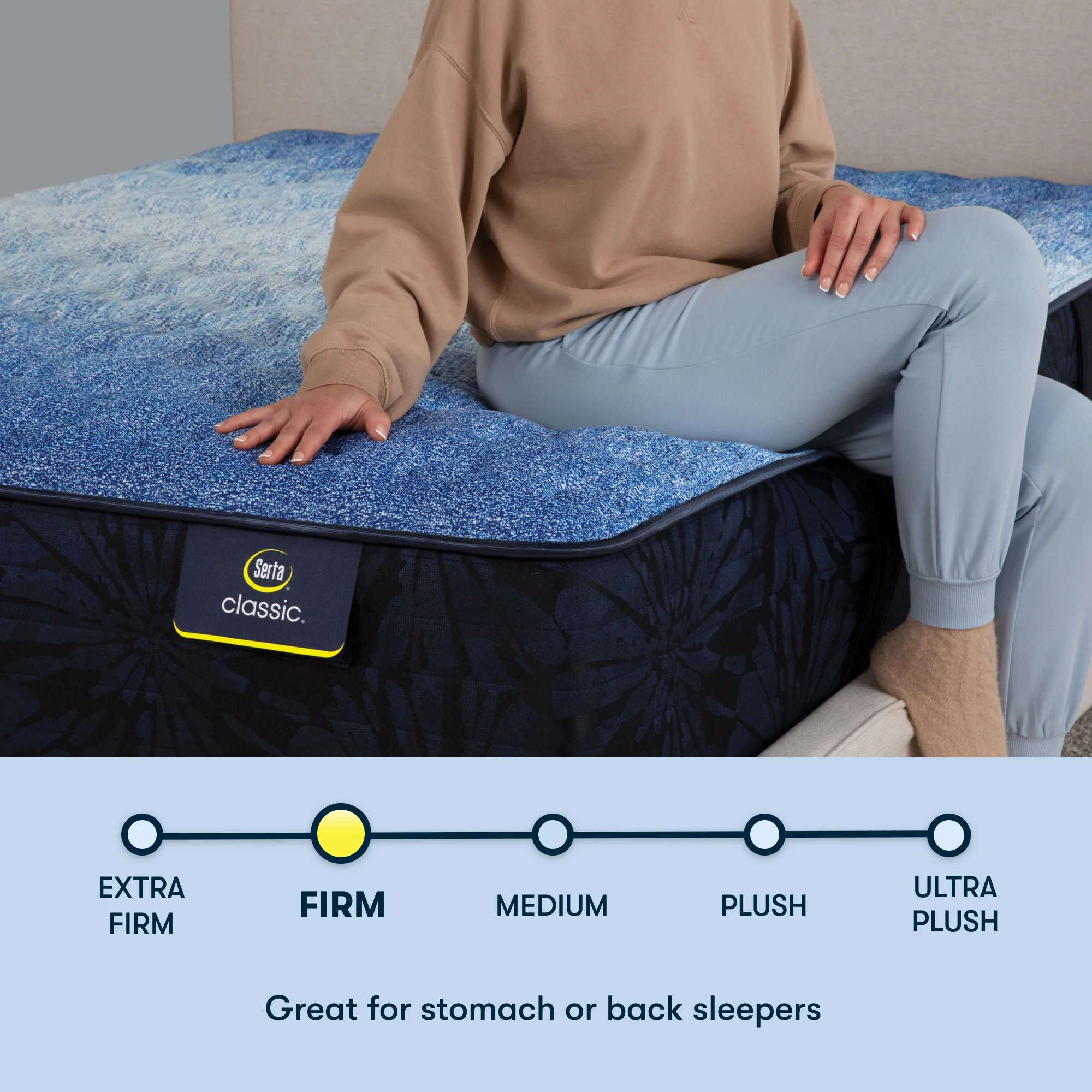 Classic Brecon 13" Off-White/Multicolor Innerspring Twin Firm Mattress - Image 3