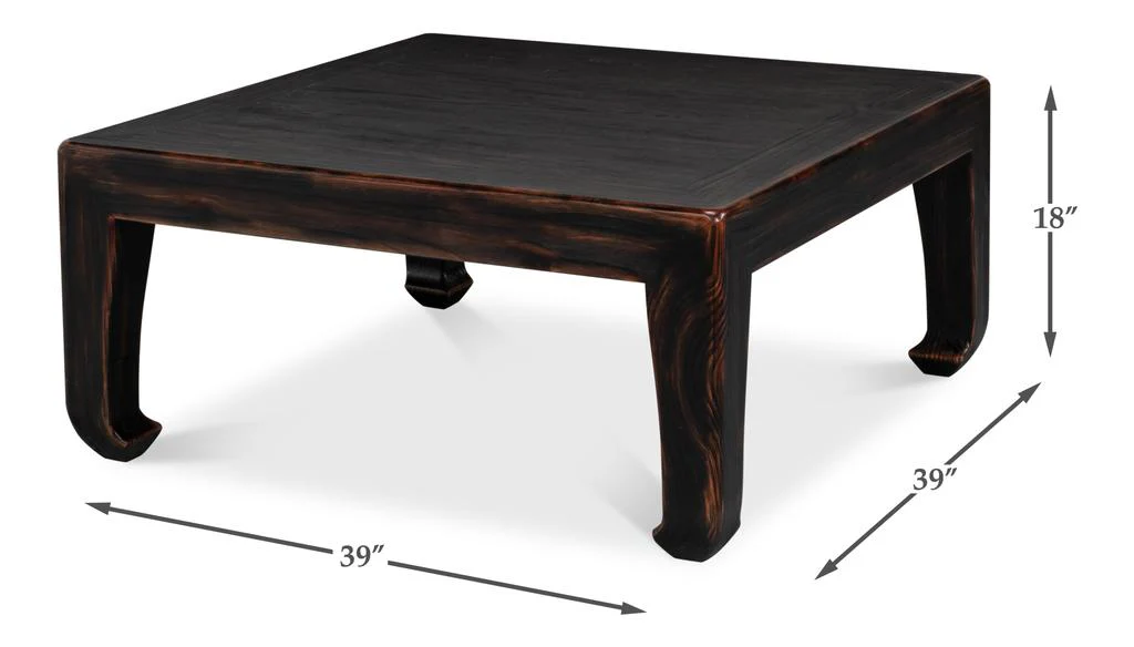 Classic Chinese Black Cocktail Table - Image 9