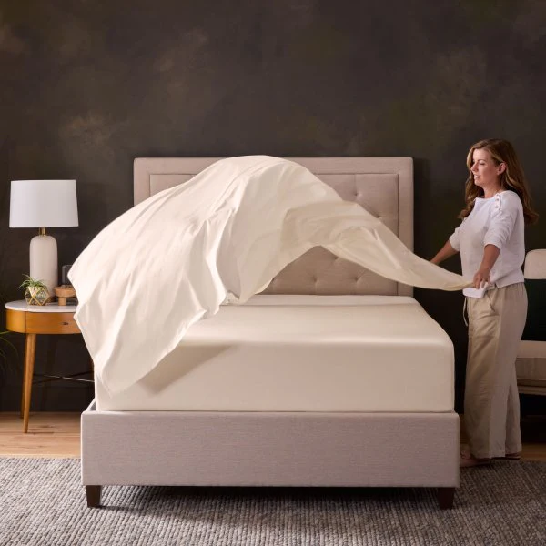 Classic Cotton Cream Twin Sheet Set - Image 3