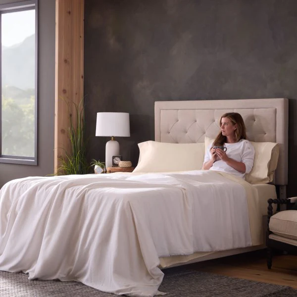Classic Cotton Cream Twin Sheet Set - Image 8