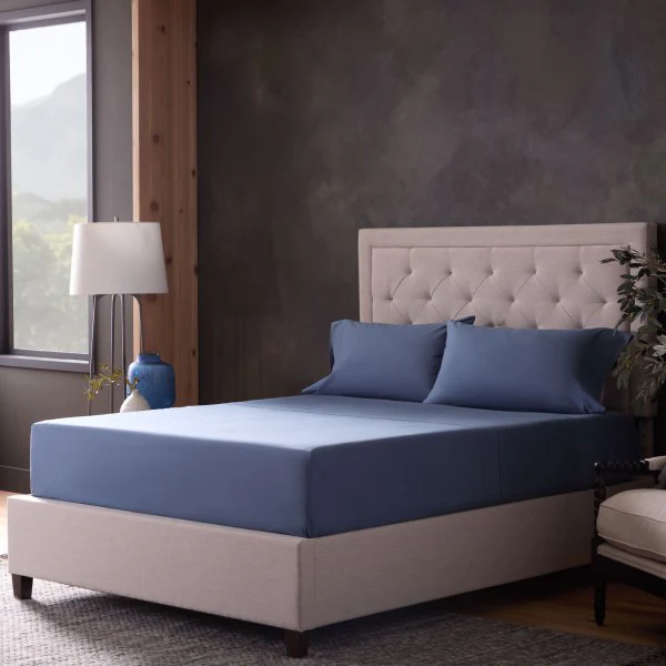 Classic Cotton Marine Split King Sheet Set - Image 6