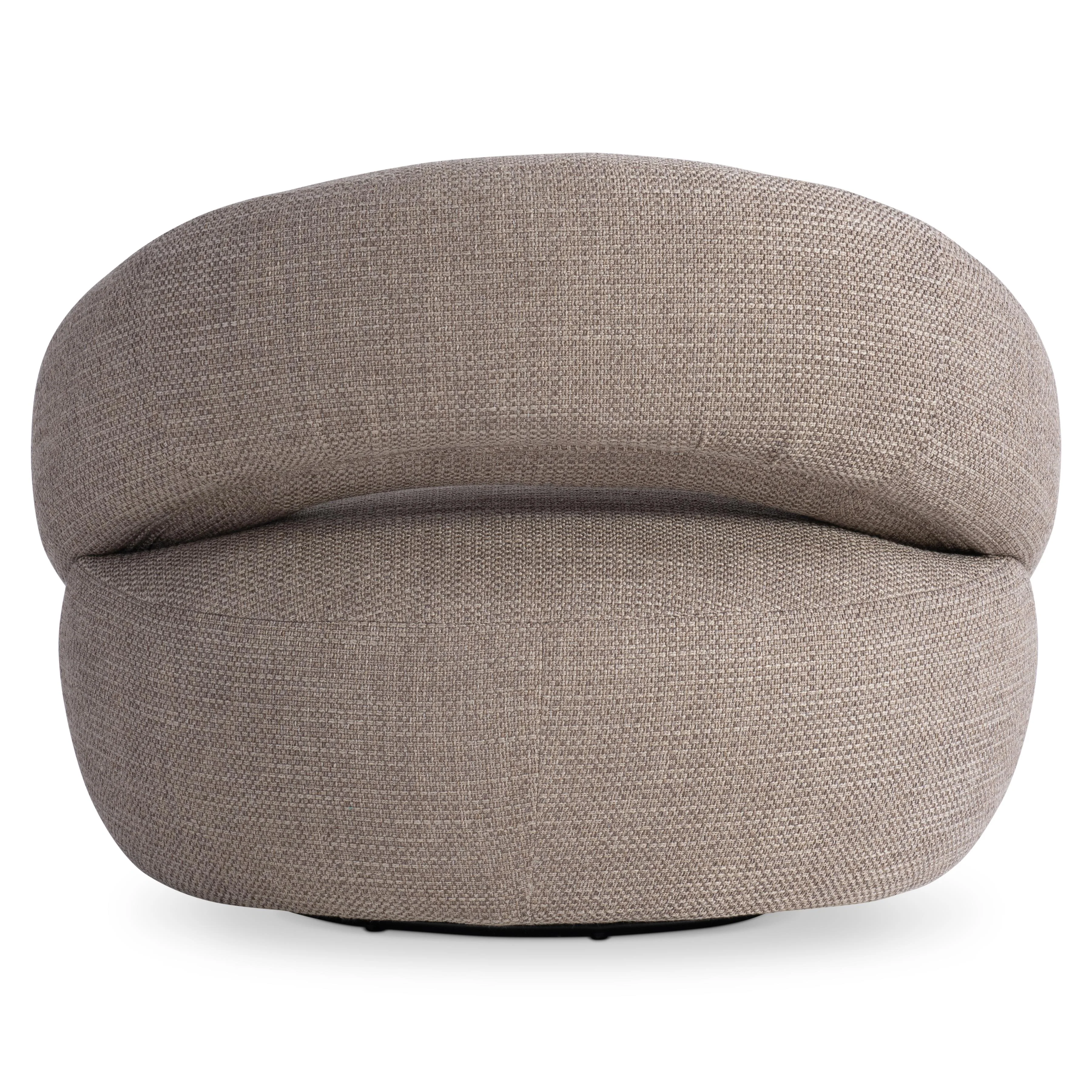 Cleo Beige/Tan Fabric Swivel Chair - Image 4