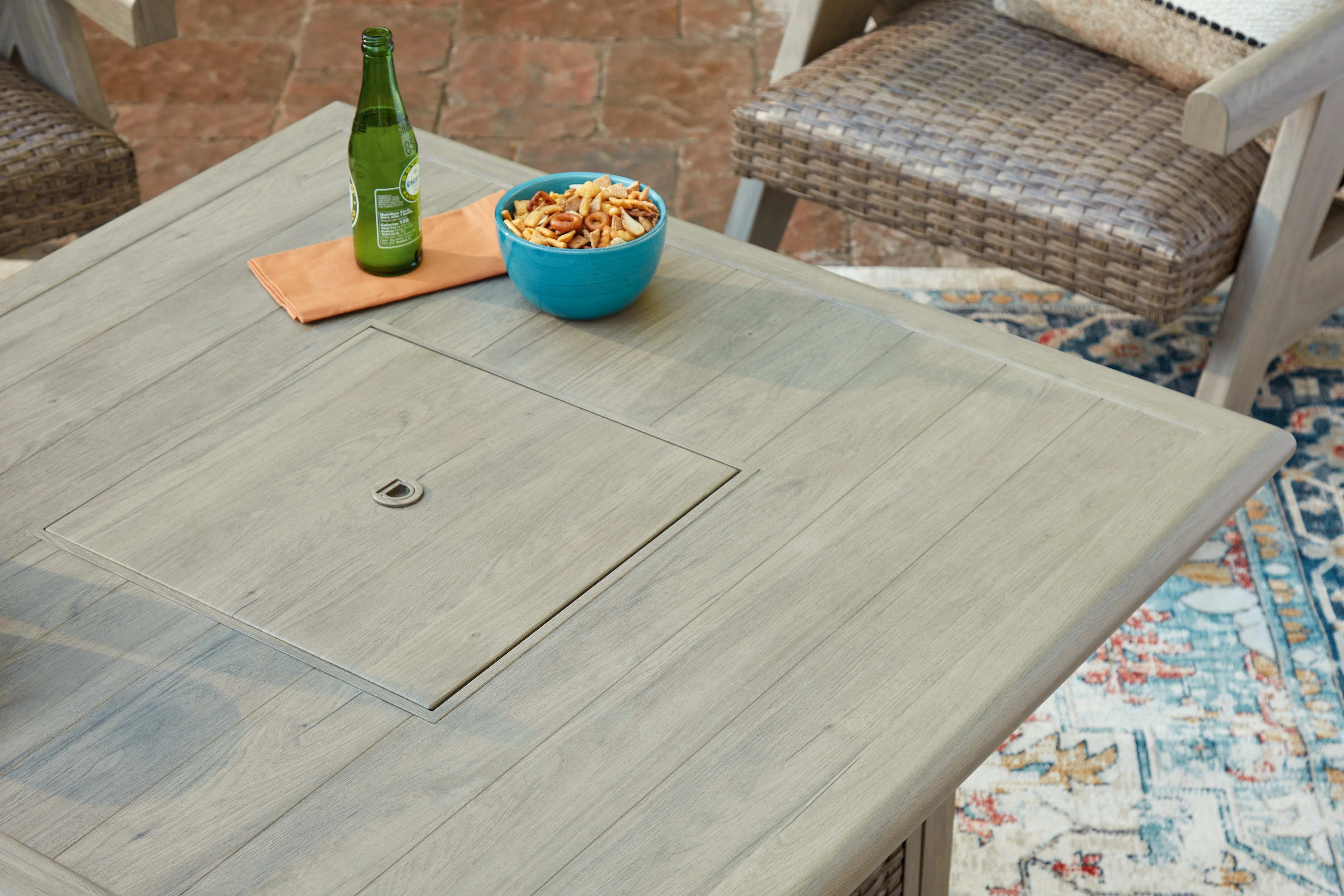 Cliff Trails Beige Fire Pit Table (Online Special Price) - Image 8