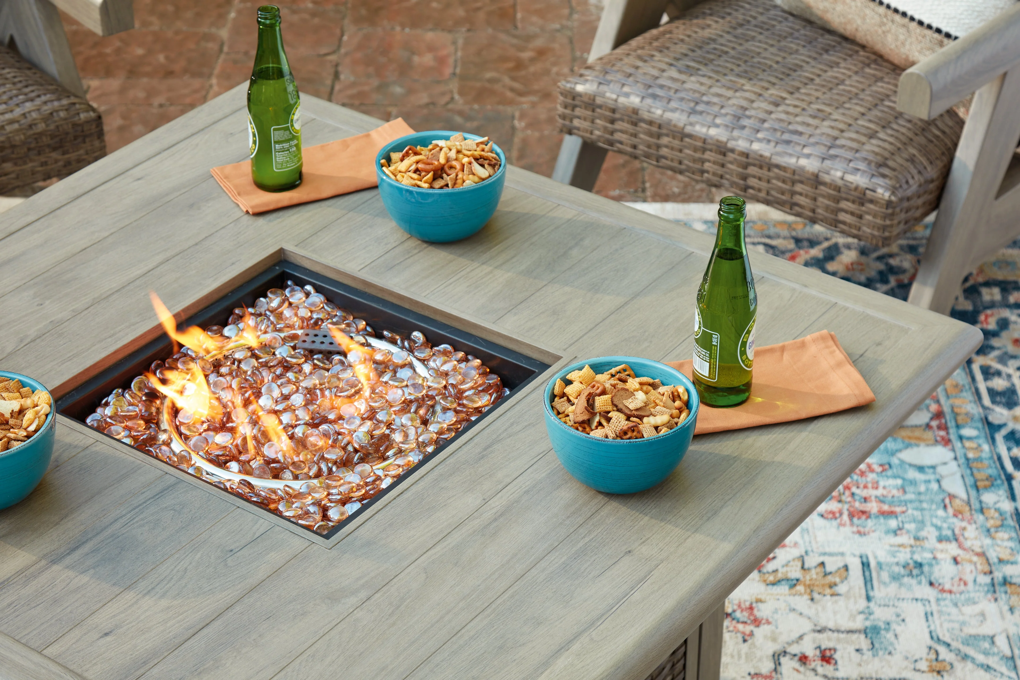 Cliff Trails Beige Fire Pit Table (Online Special Price) - Image 9