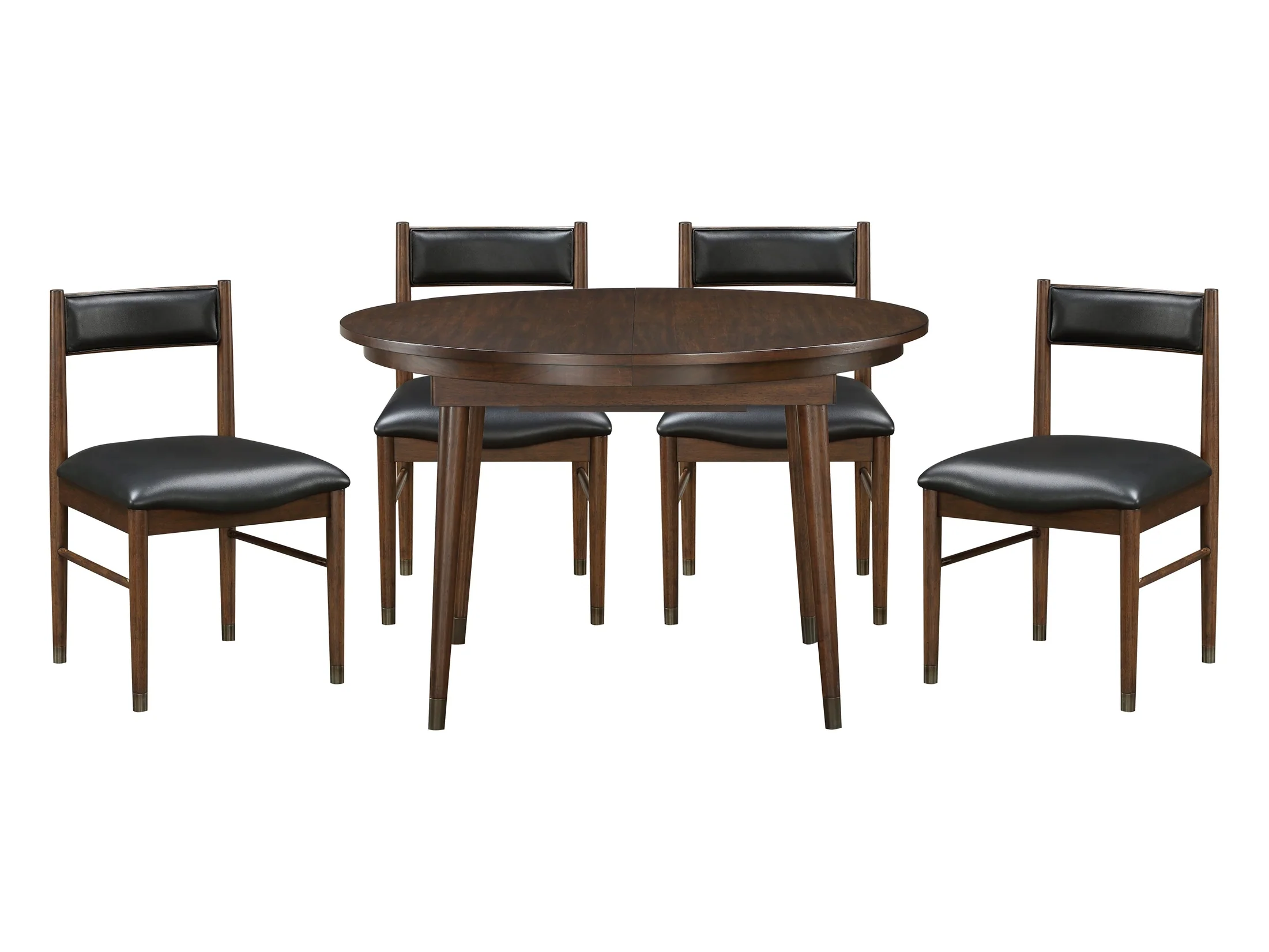 Clive Cherry/Black 5-Piece Dining Table Set