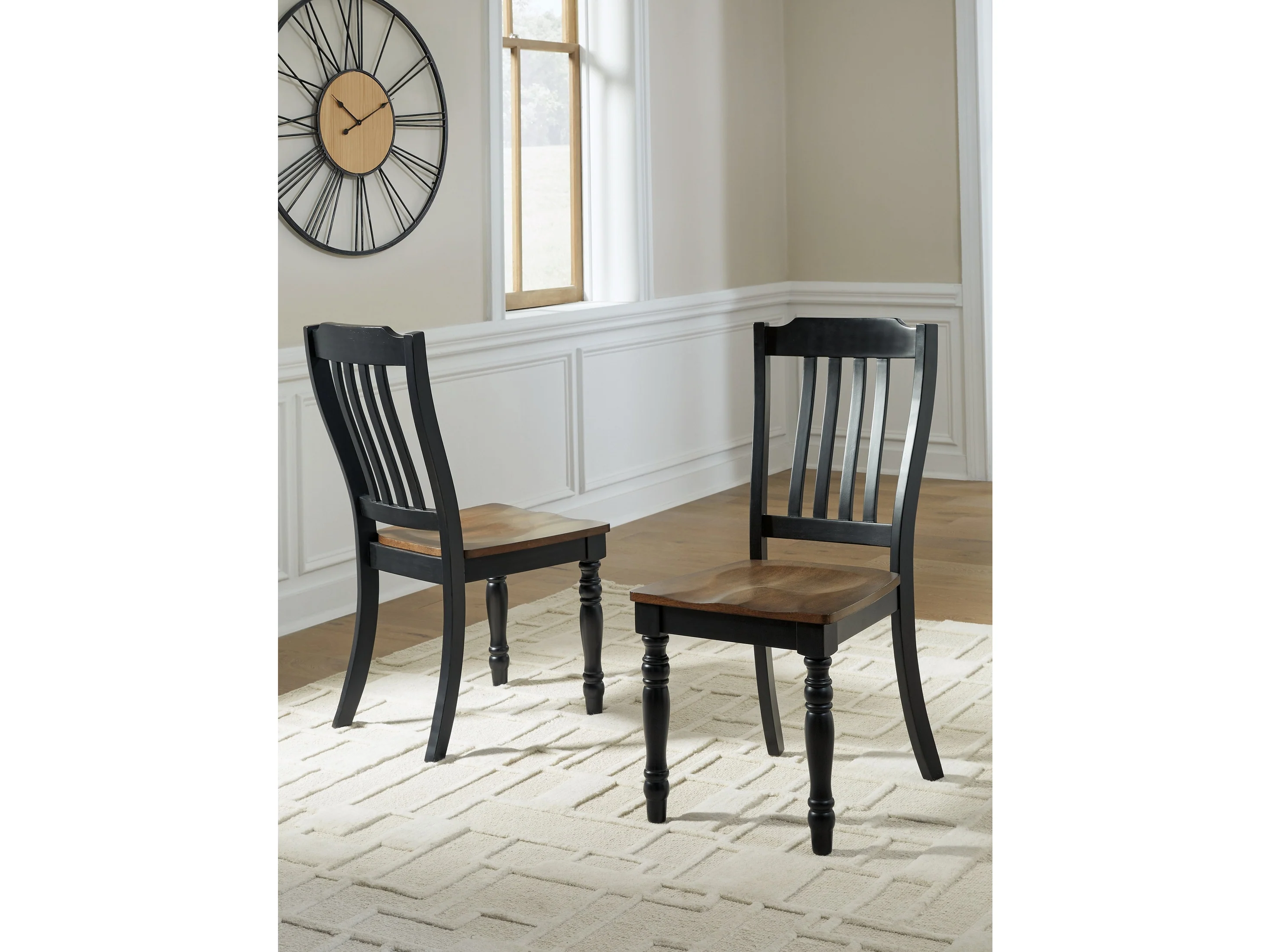 Clorazi Black/Brown Dining Chair ( Set of 2)