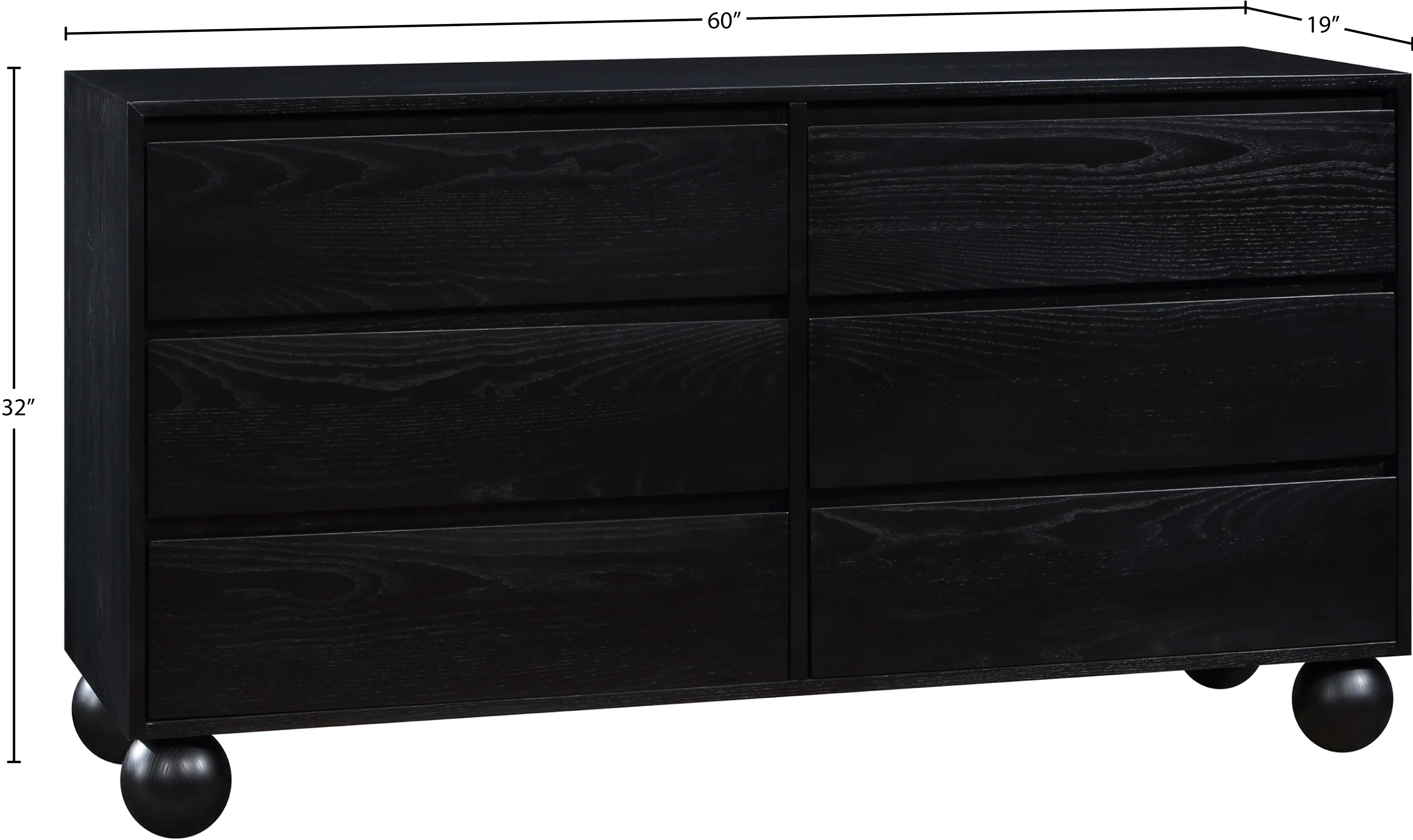 Coastline Black Wood Dresser - Image 11
