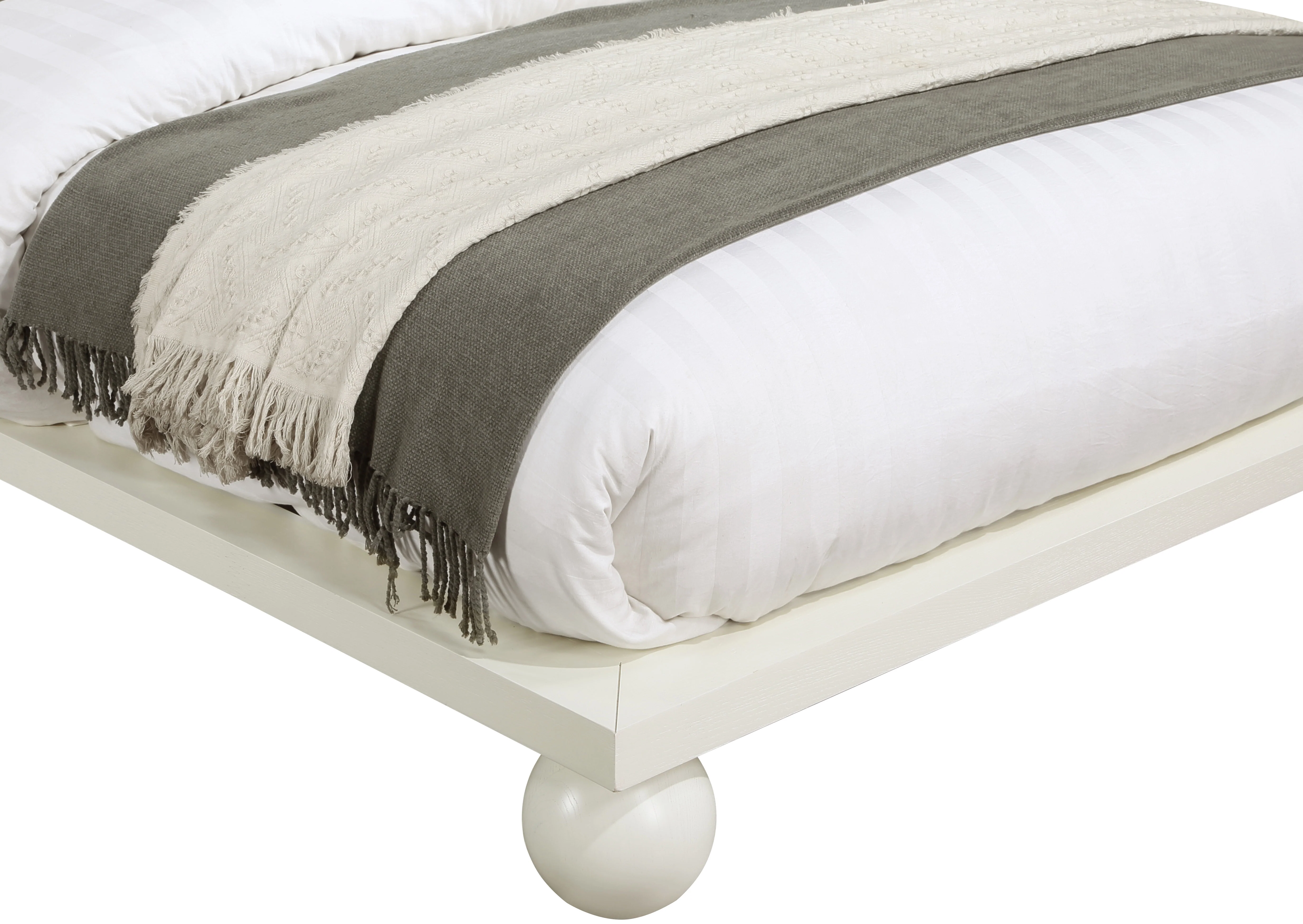 Coastline Cream Wood Queen Bed (3 Boxes) - Image 6