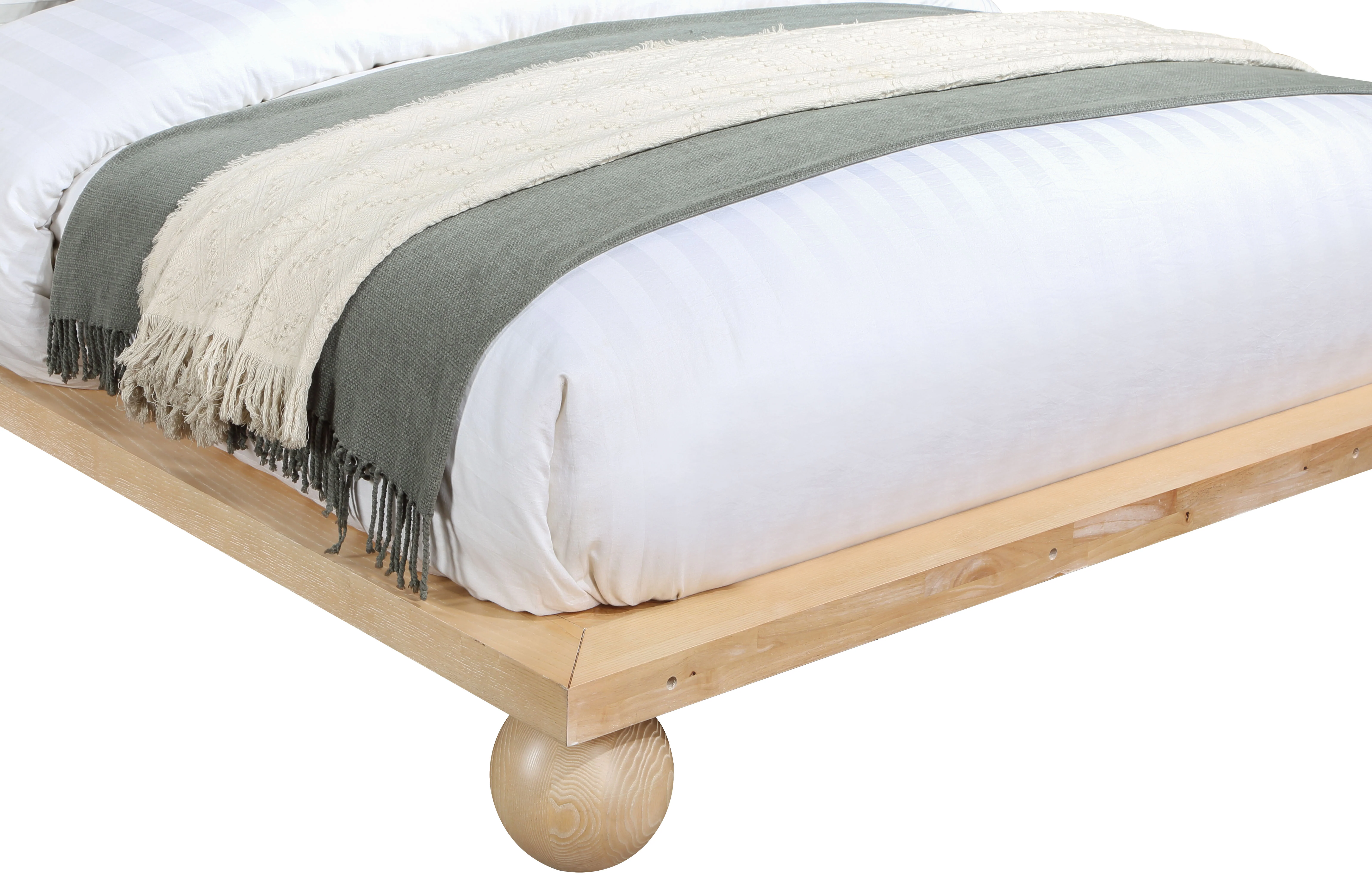 Coastline Natural Wood King Bed (3 Boxes) - Image 6