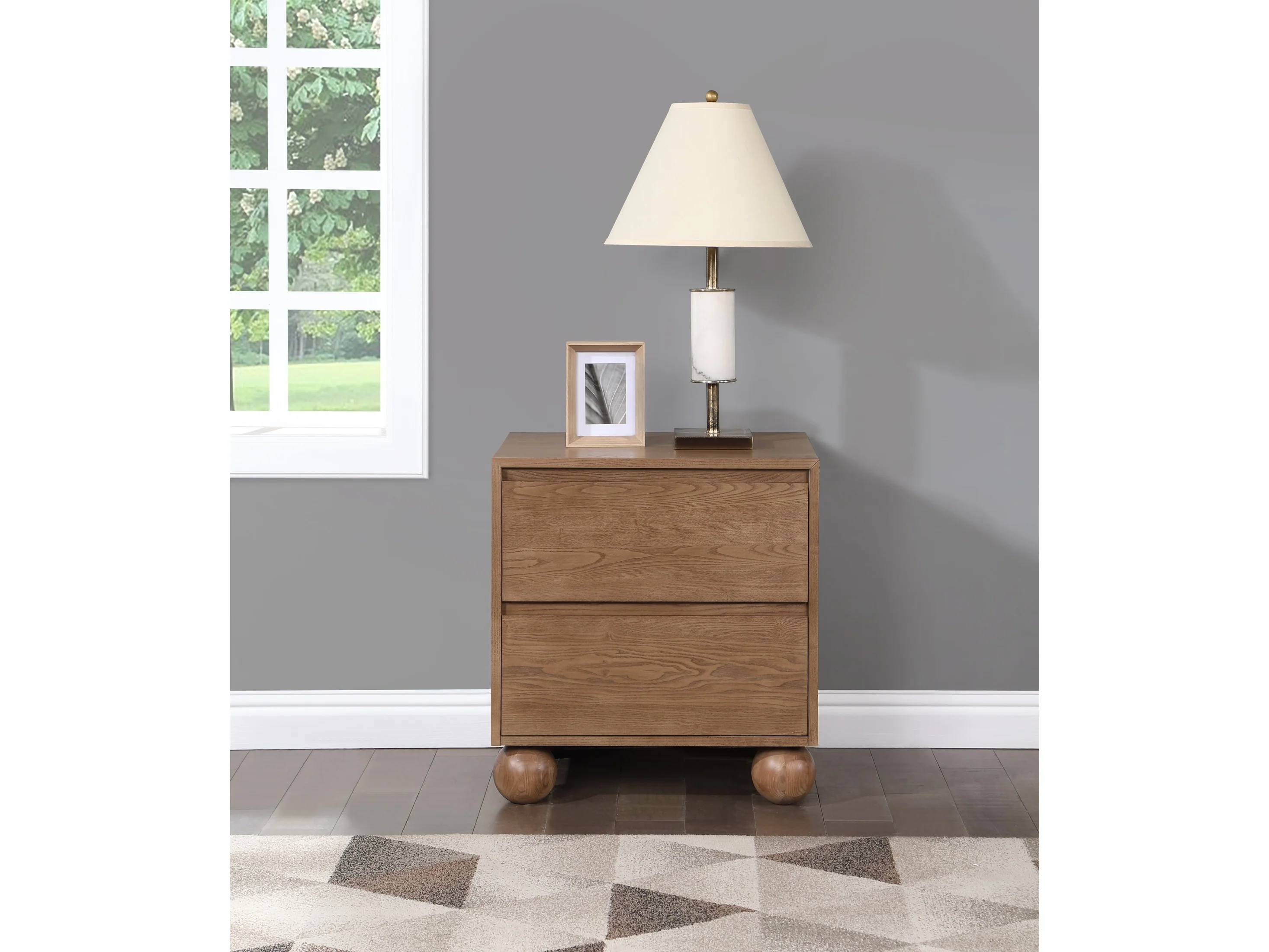 Coastline Walnut Wood Nightstand