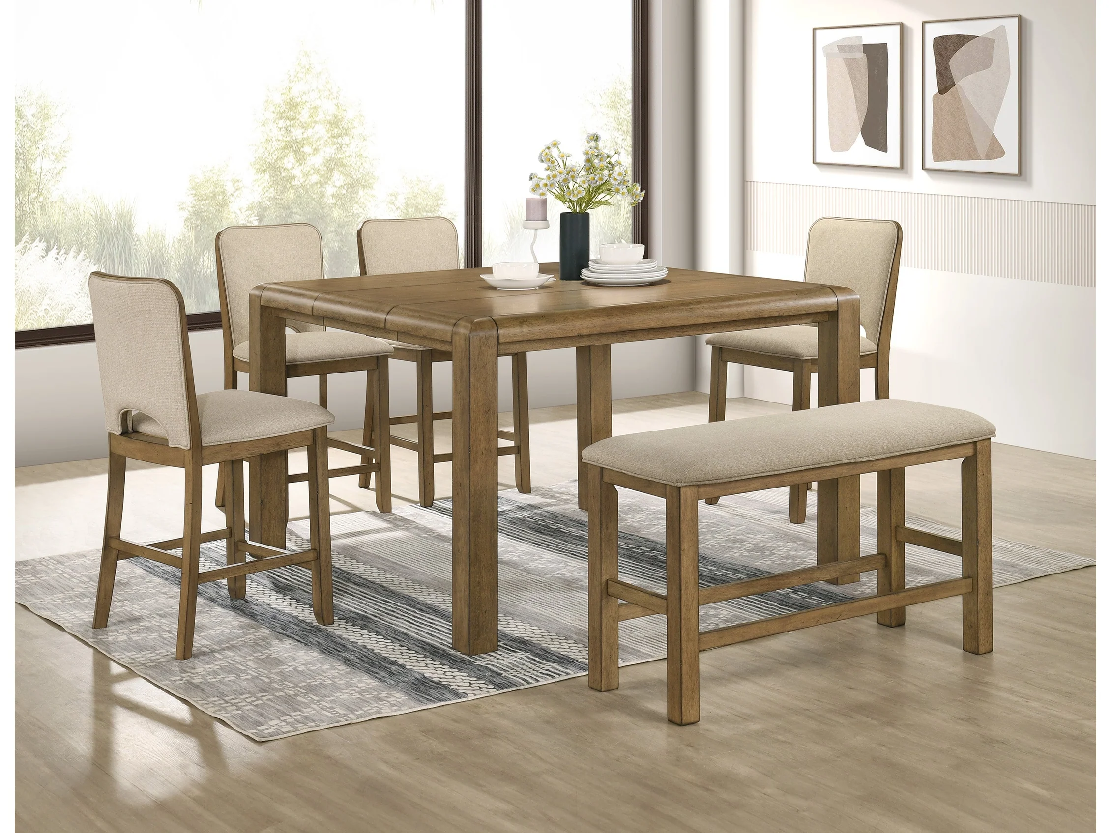 Cockrell Brown Counter Height Table (w/ 18 Leaf) - Image 9