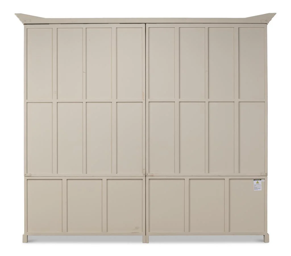 Collector’s Study White Glass Front Bookcase - Image 5