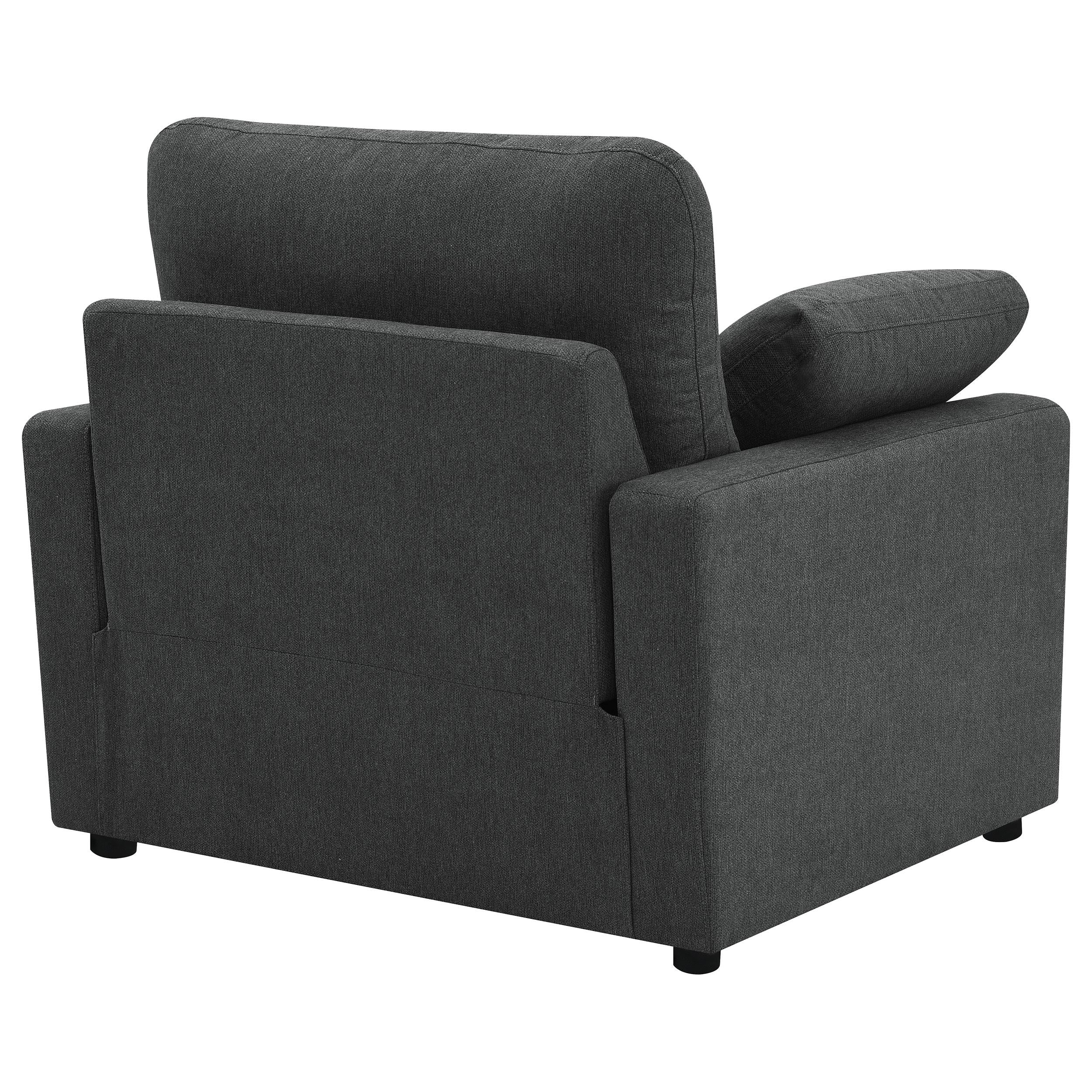 Collins Dark Grey Upholstered Power Recliner Chair - Image 9