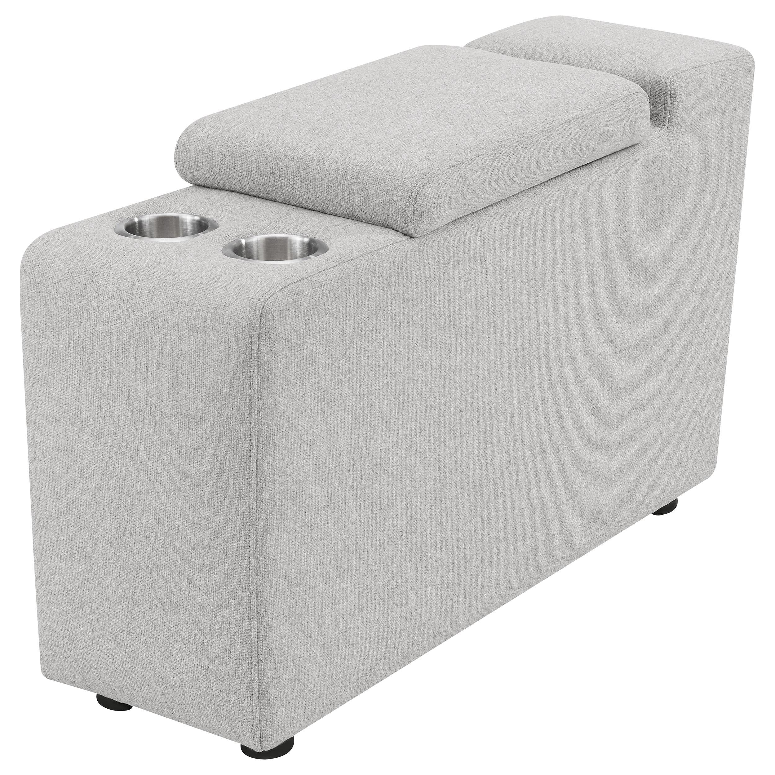 Collins Grey Upholstered Modular Storage Console - Image 5