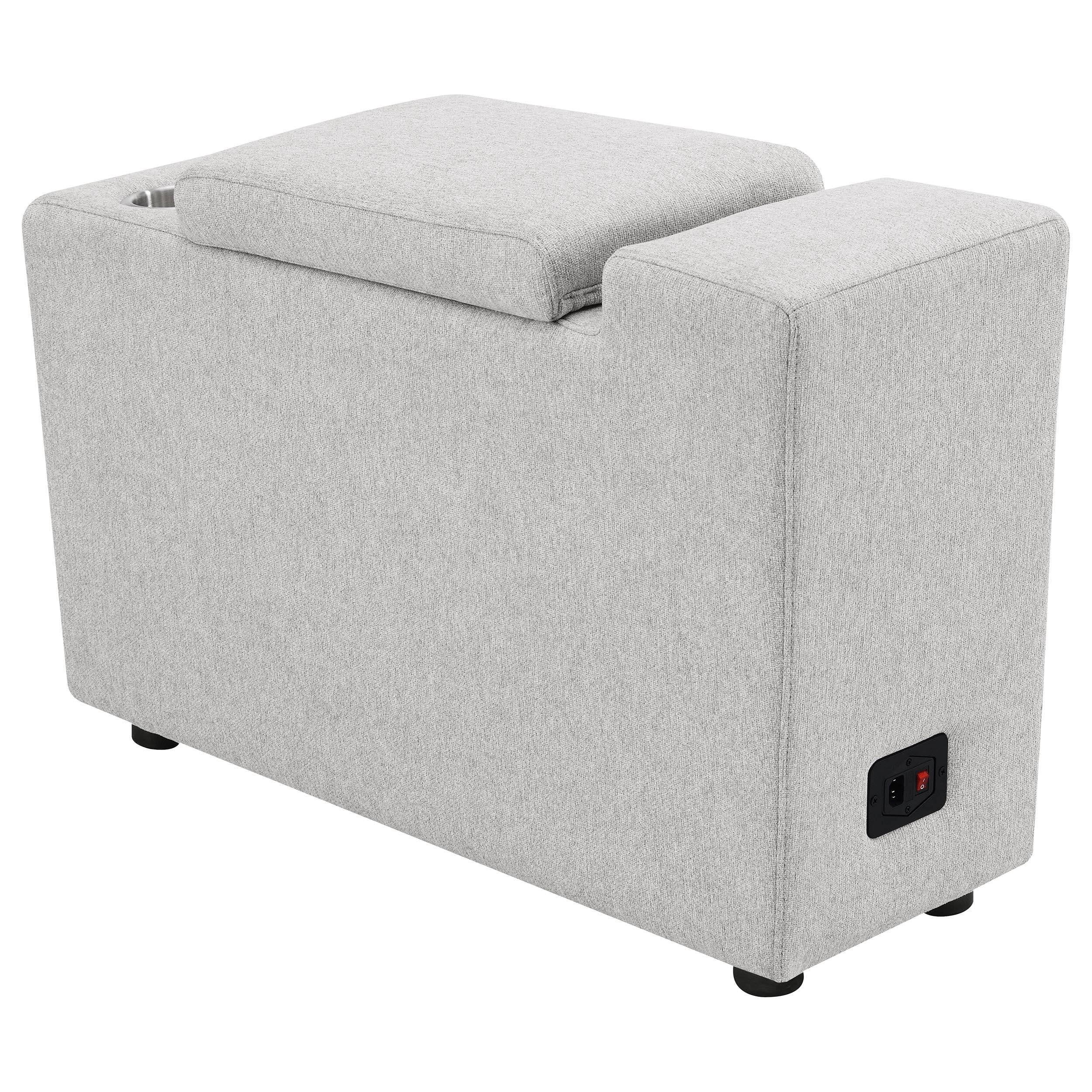 Collins Grey Upholstered Modular Storage Console - Image 7