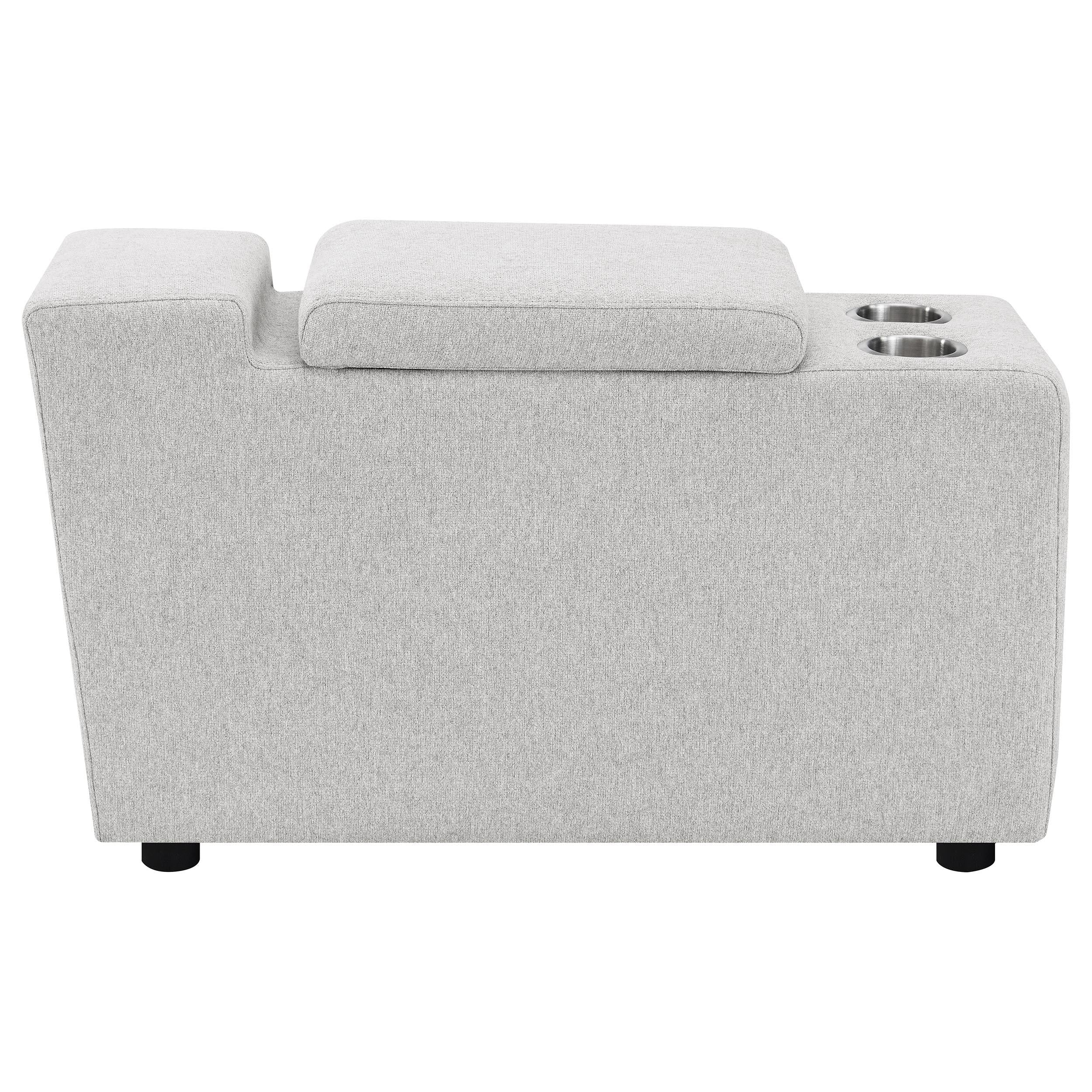 Collins Grey Upholstered Modular Storage Console - Image 9