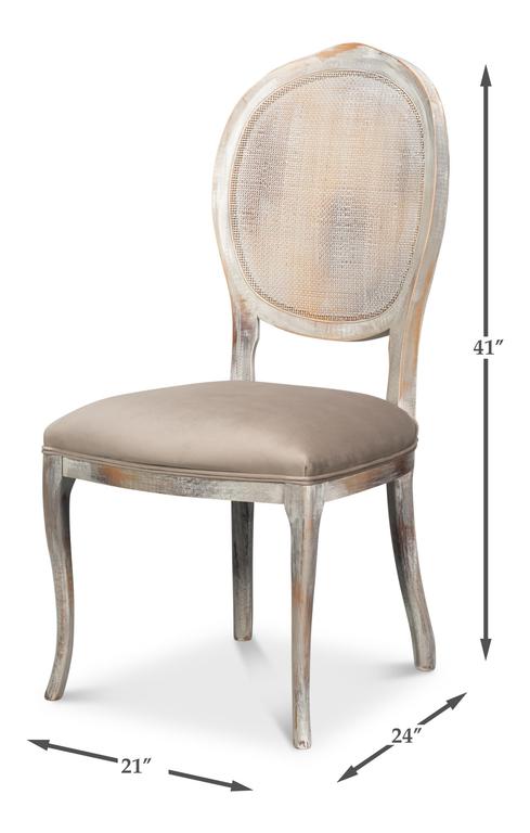 Colonial Grey Oval Cane Back Side Chair (Set of 2) - Image 12