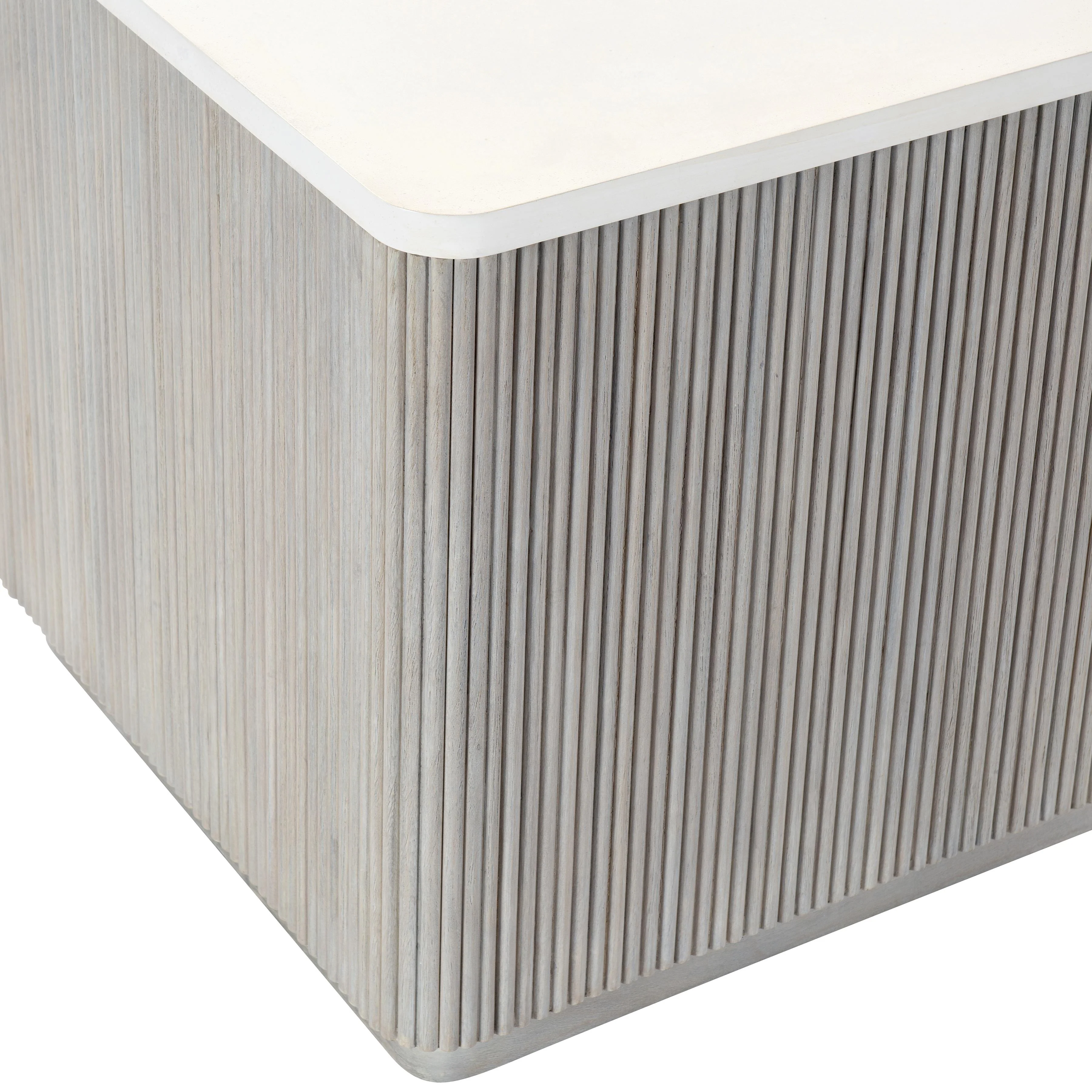 Colonnade Faux Stone/Gmelina Side Table - Image 5