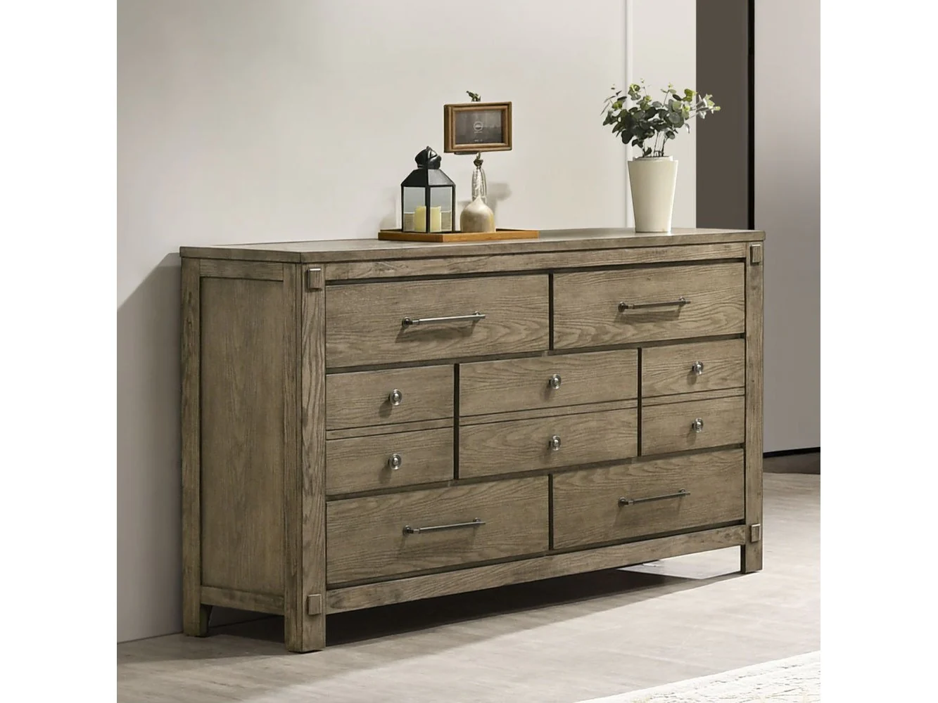 Colton Antique White Oak Dresser