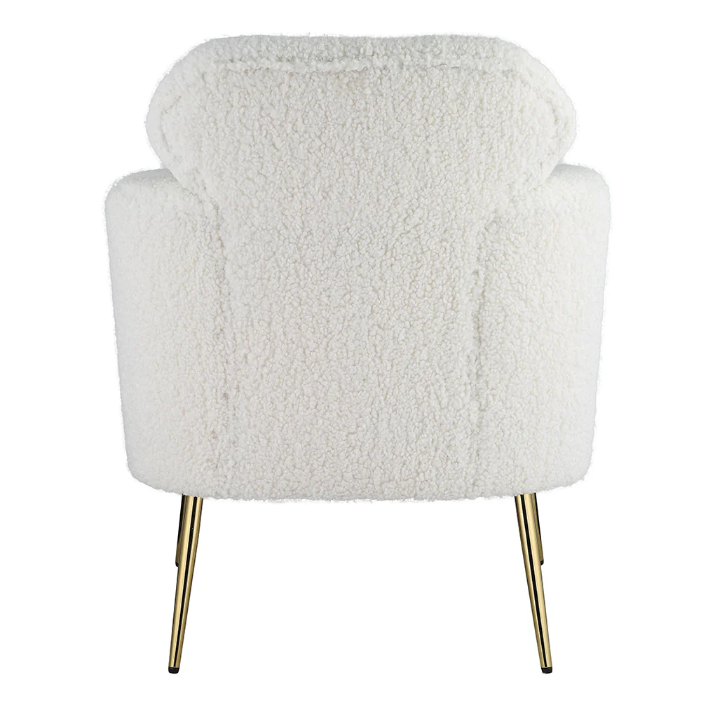 Connock White Teddy Sherpa Accent Chair - Image 8