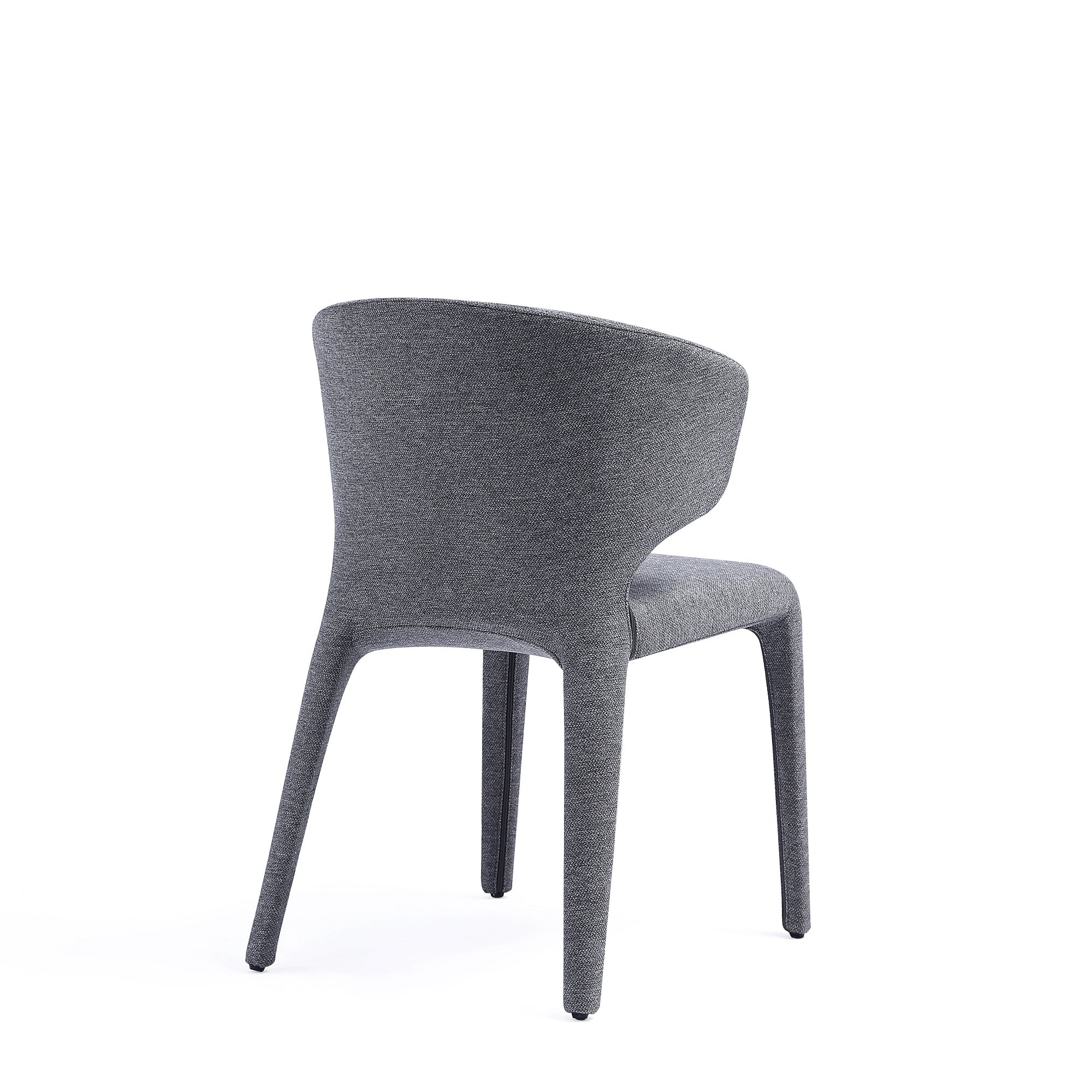 Conrad Woven Tweed Dining Chair in Grey (set of 2) - Image 7