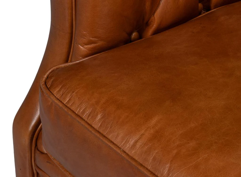Coolidge Brown Leather Swivel Chair - Image 9