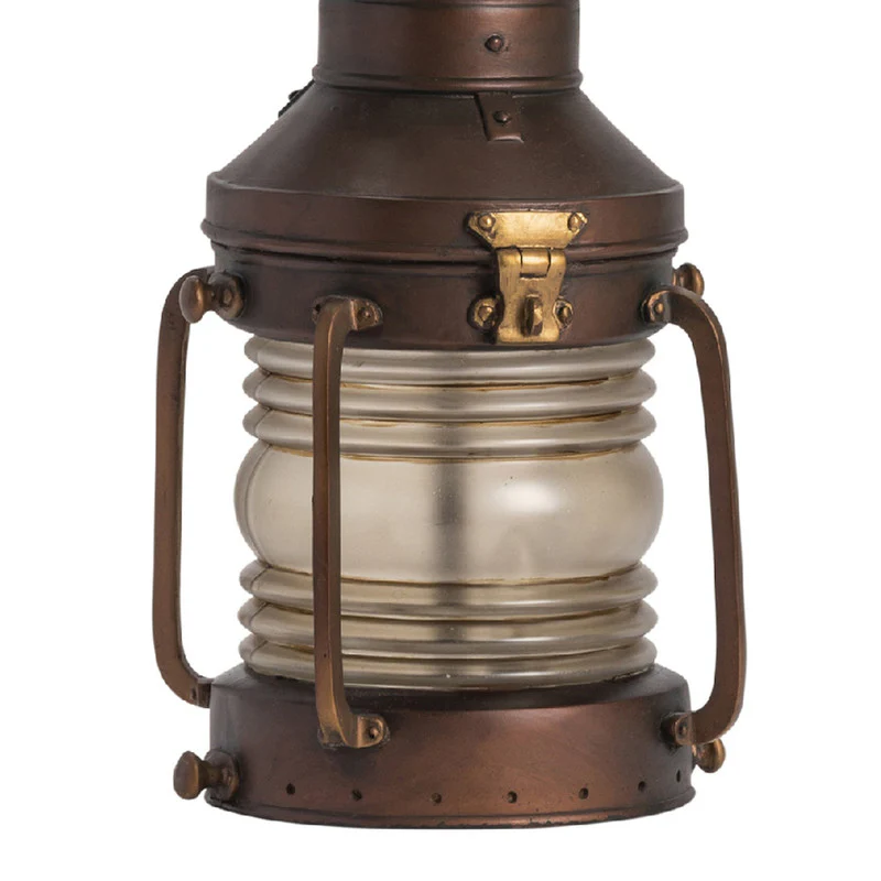 Copper Lantern Bronze/Transparent Table Lamp - Image 6