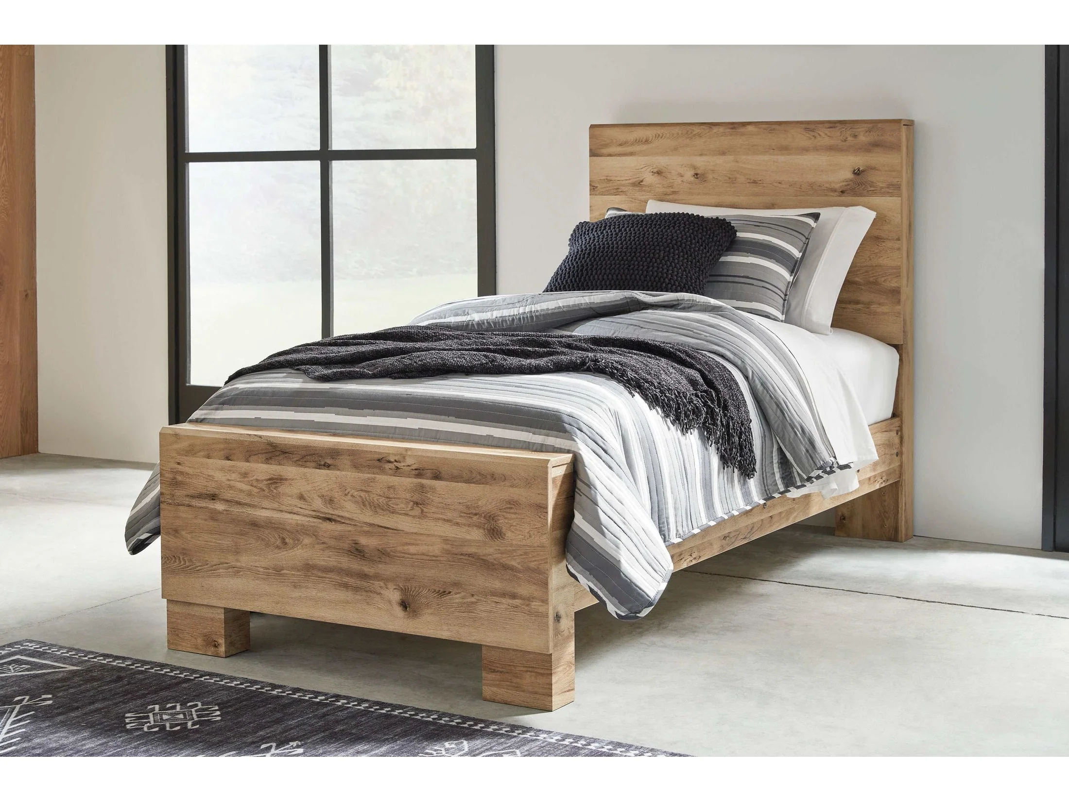 Hyanna Tan Brown Youth Panel Youth Bed (Online Special Price)