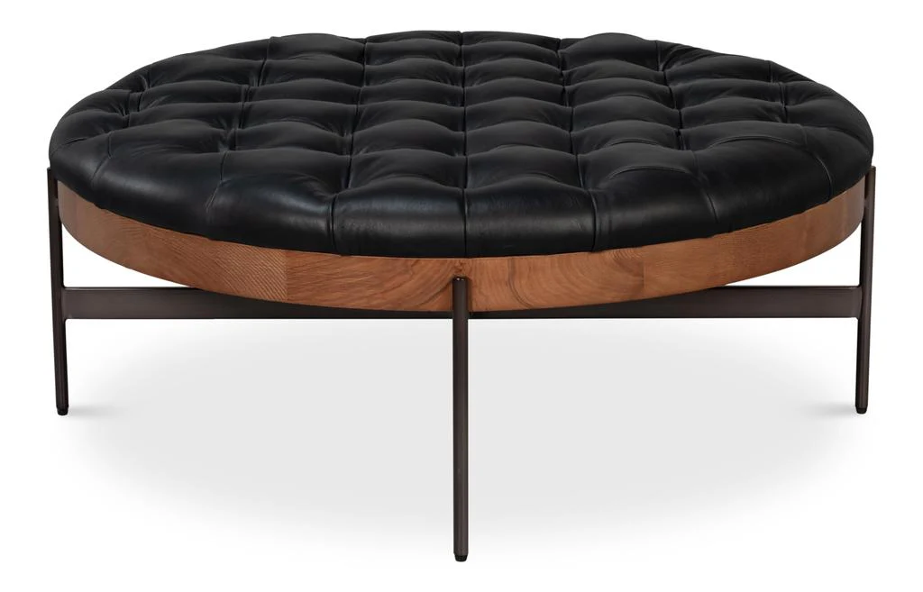 Corbet Black Cocktail Ottoman - Image 6