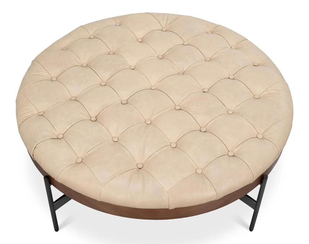 Corbet White Cocktail Ottoman - Image 7