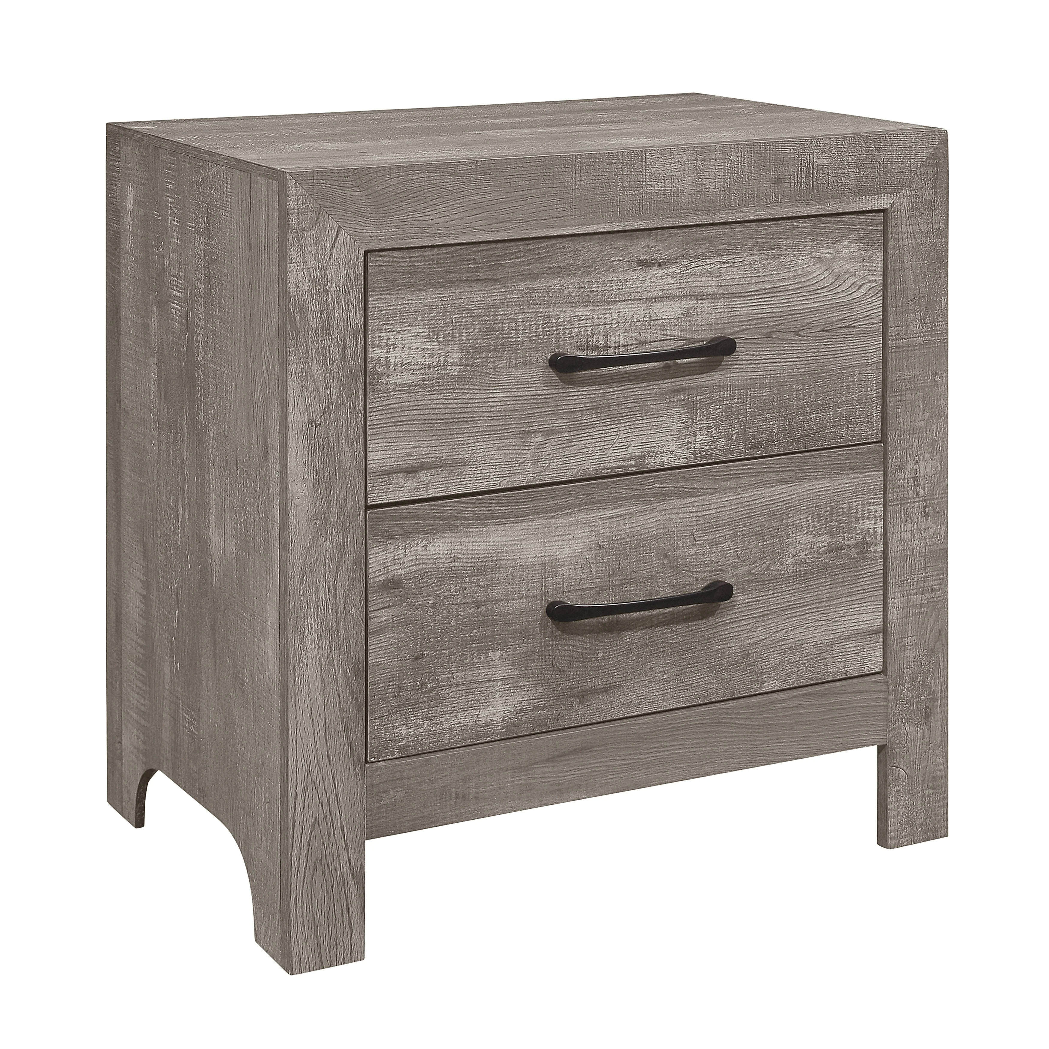 Corbin Gray 4-Piece Queen Bedroom Set (V-Pattern) - Image 7
