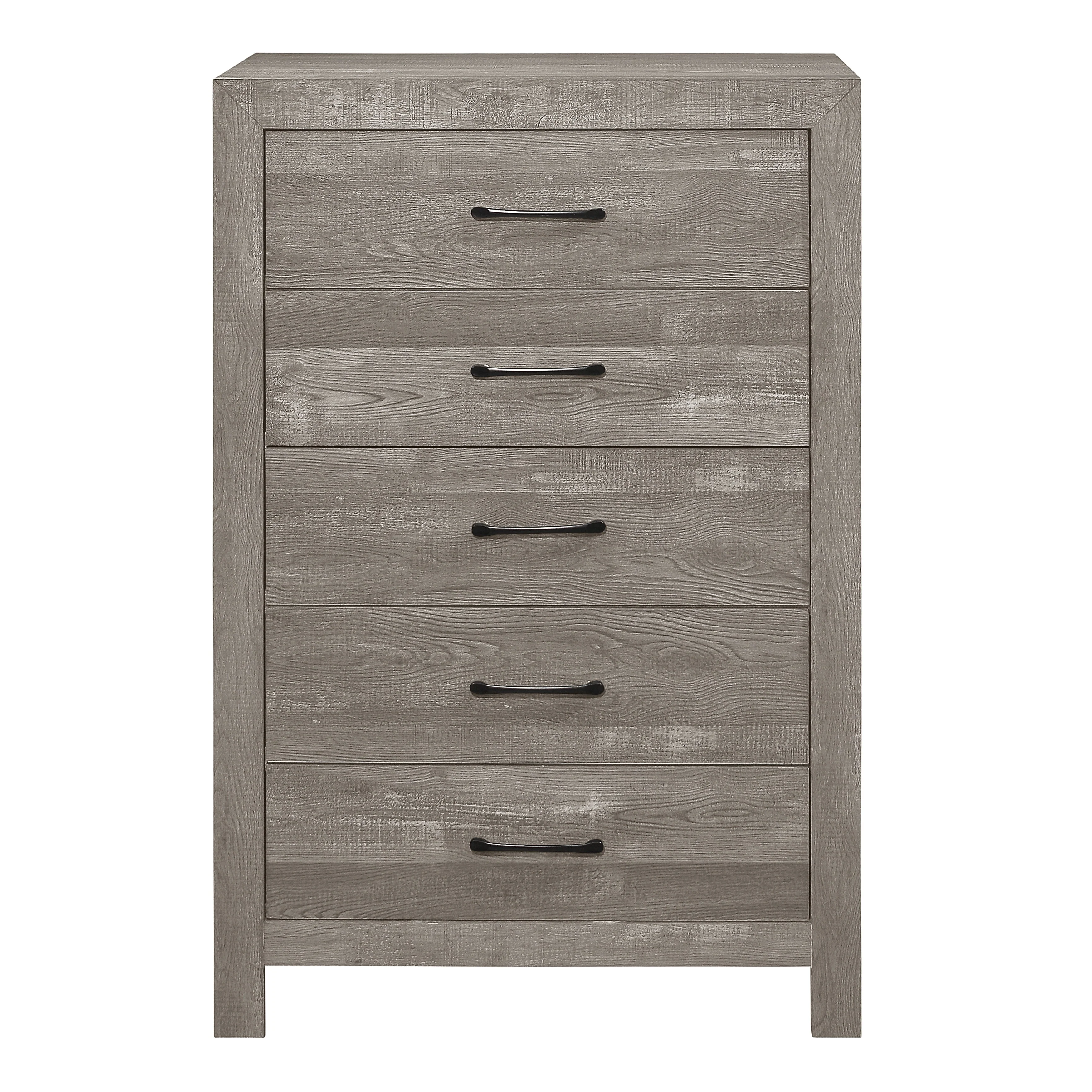 Corbin Gray 5-Piece Twin Bedroom Set (V-Pattern) - Image 14