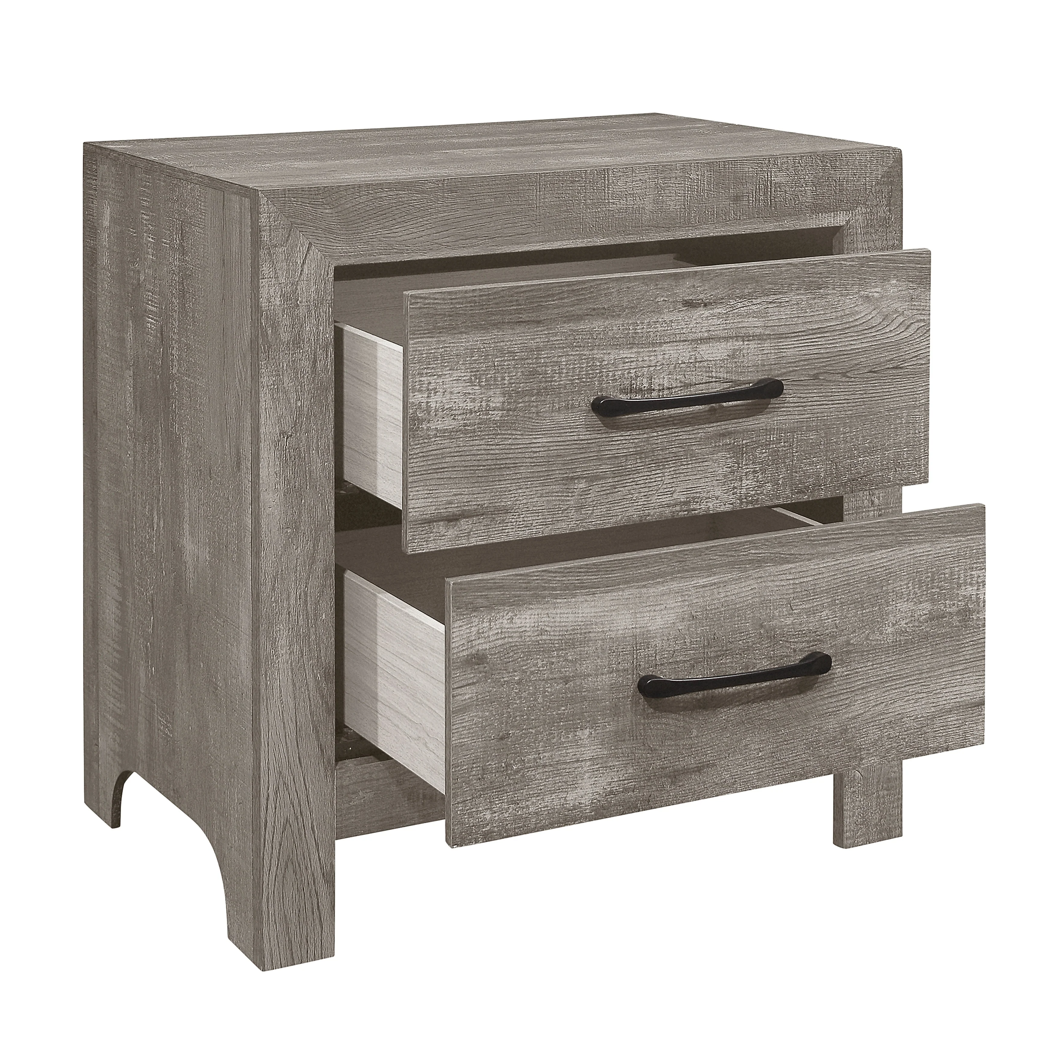 Corbin Gray 5-Piece Twin Bedroom Set (V-Pattern) - Image 8